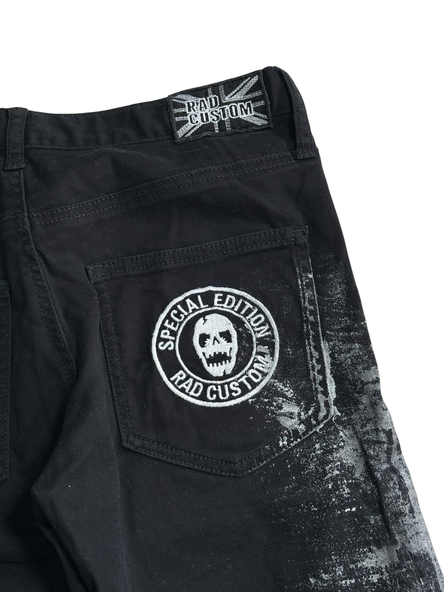 Rad Custom Special Edition Black Distressed Pants Punk Streetwear