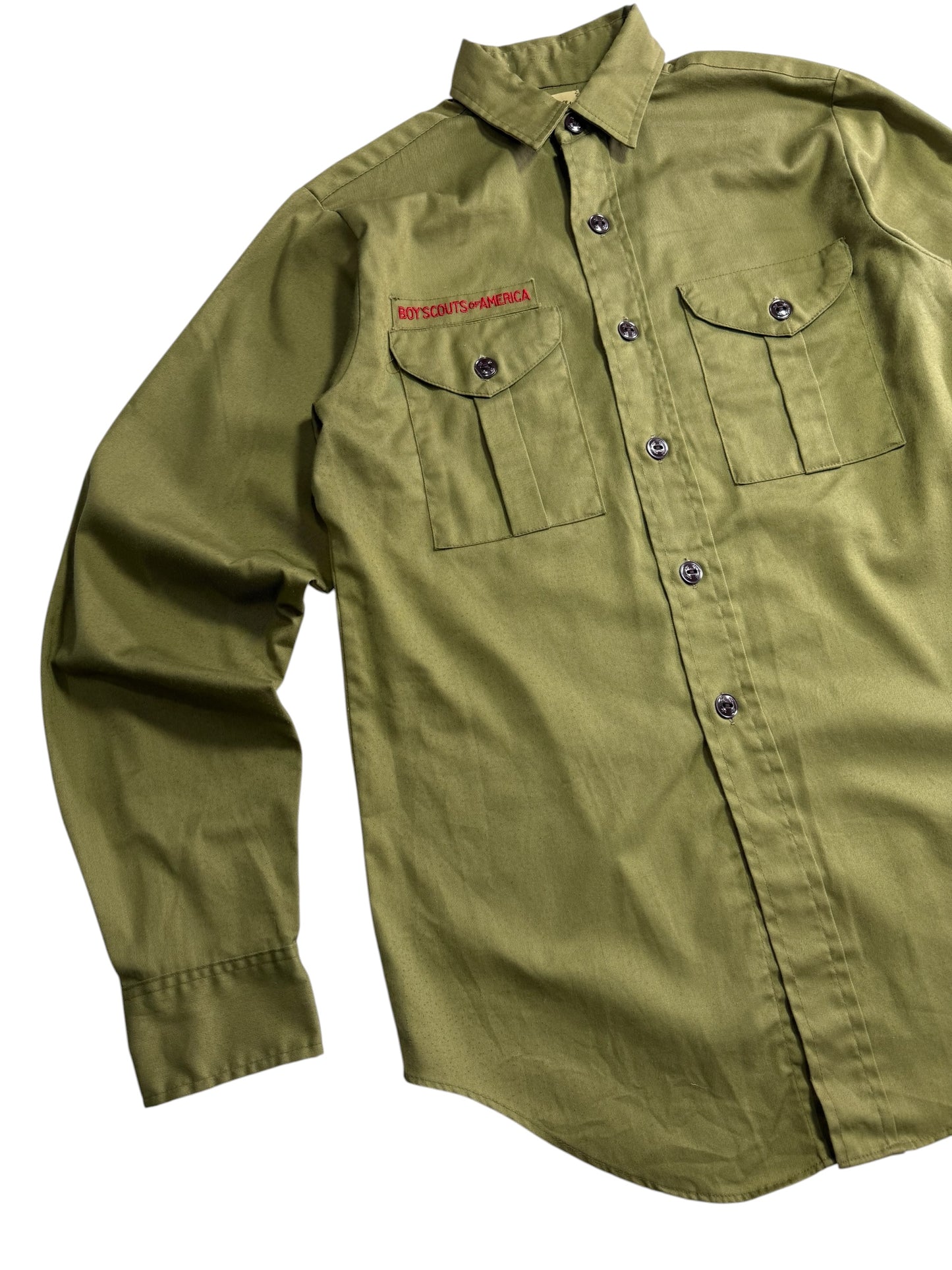 Vintage 1960s-70s Boy Scouts of America Olive Utility Shirt