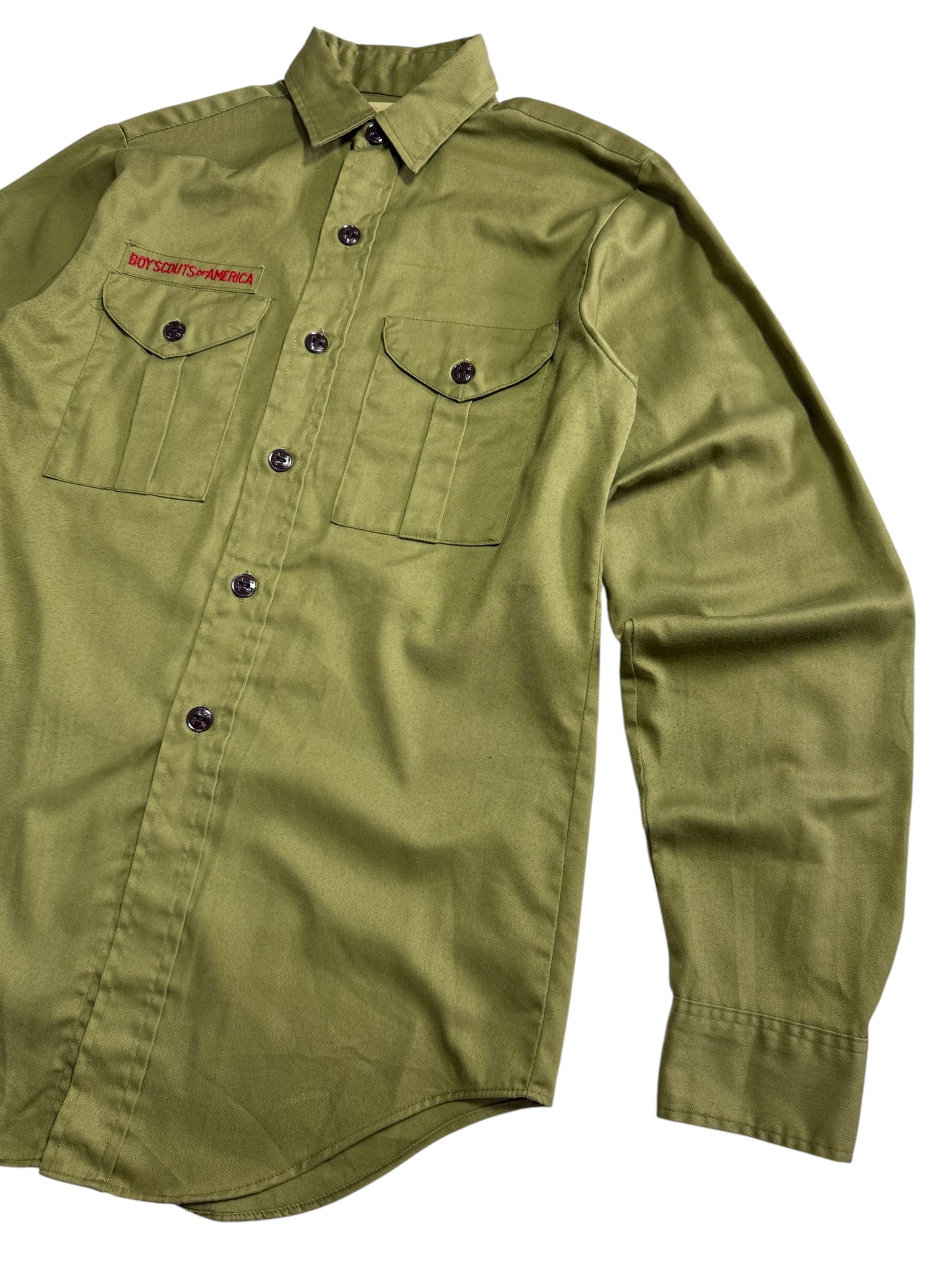 Vintage 1960s-70s Boy Scouts of America Olive Utility Shirt