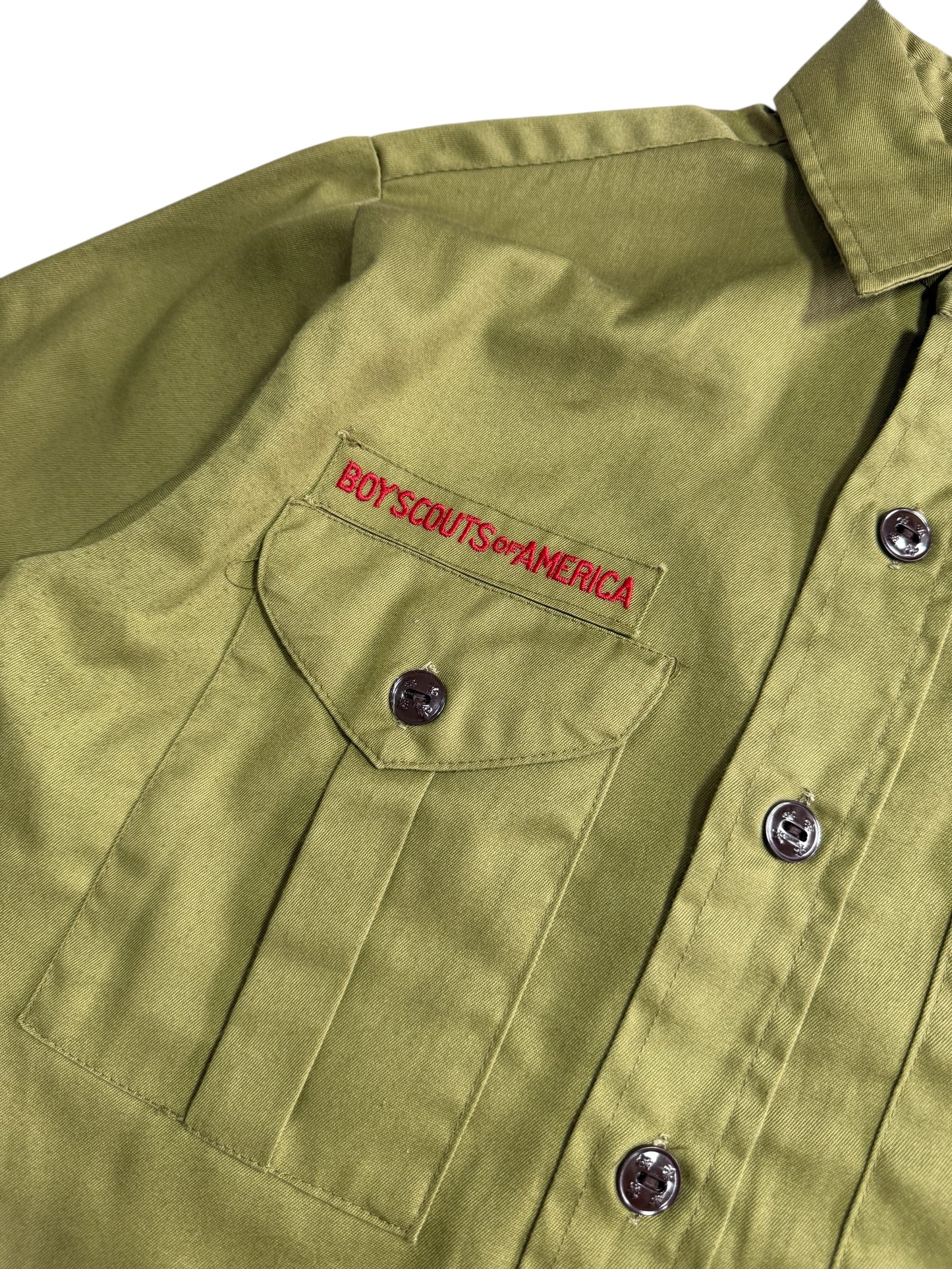 Vintage 1960s-70s Boy Scouts of America Olive Utility Shirt