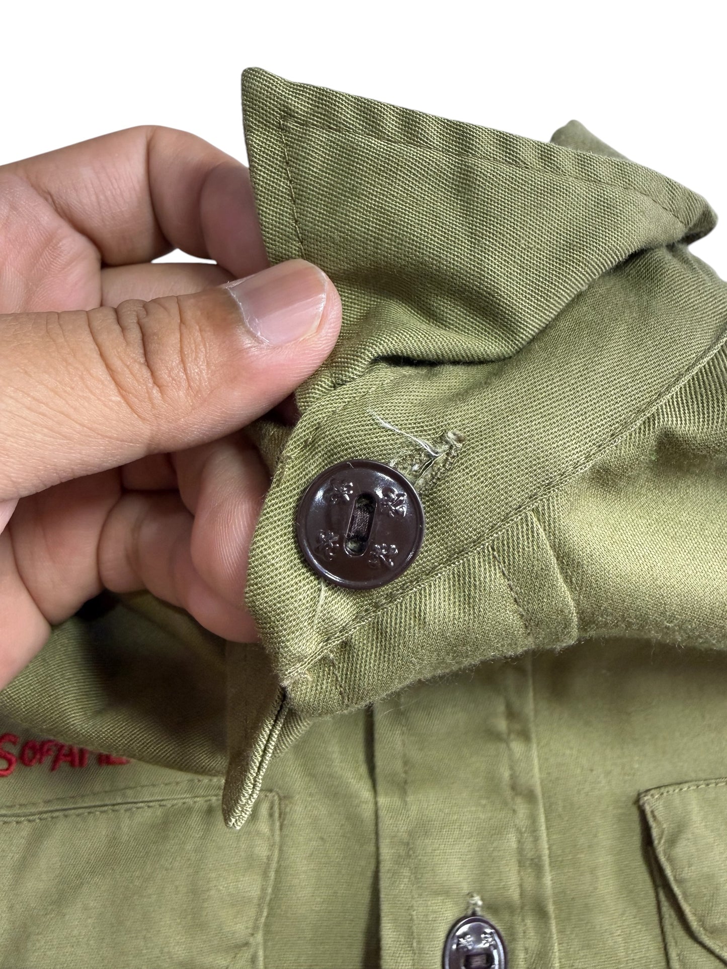 Vintage 1960s-70s Boy Scouts of America Olive Utility Shirt