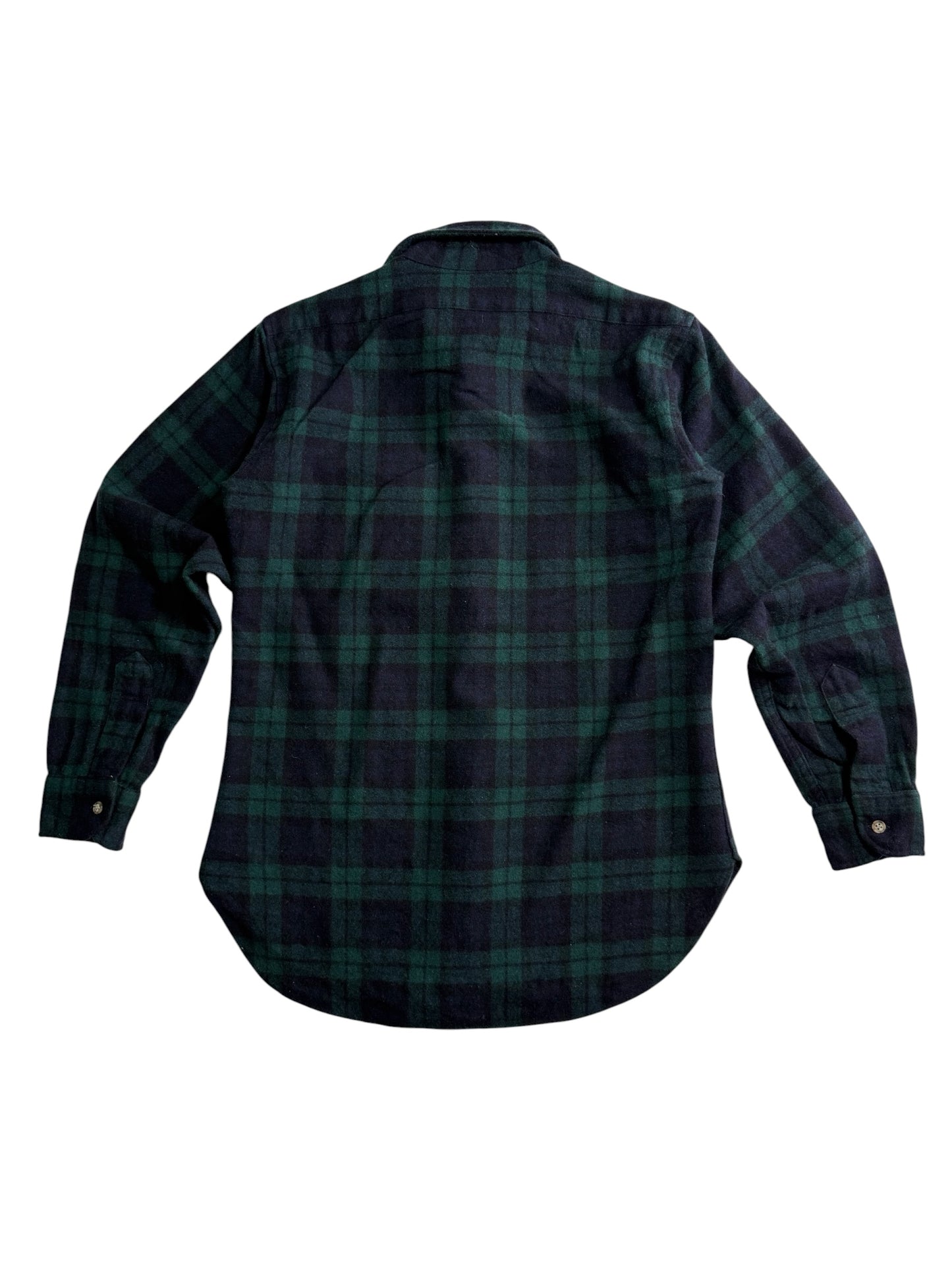 Vintage 1980s Pendleton Blackwatch Plaid Wool Shirt Jacket Made in USA