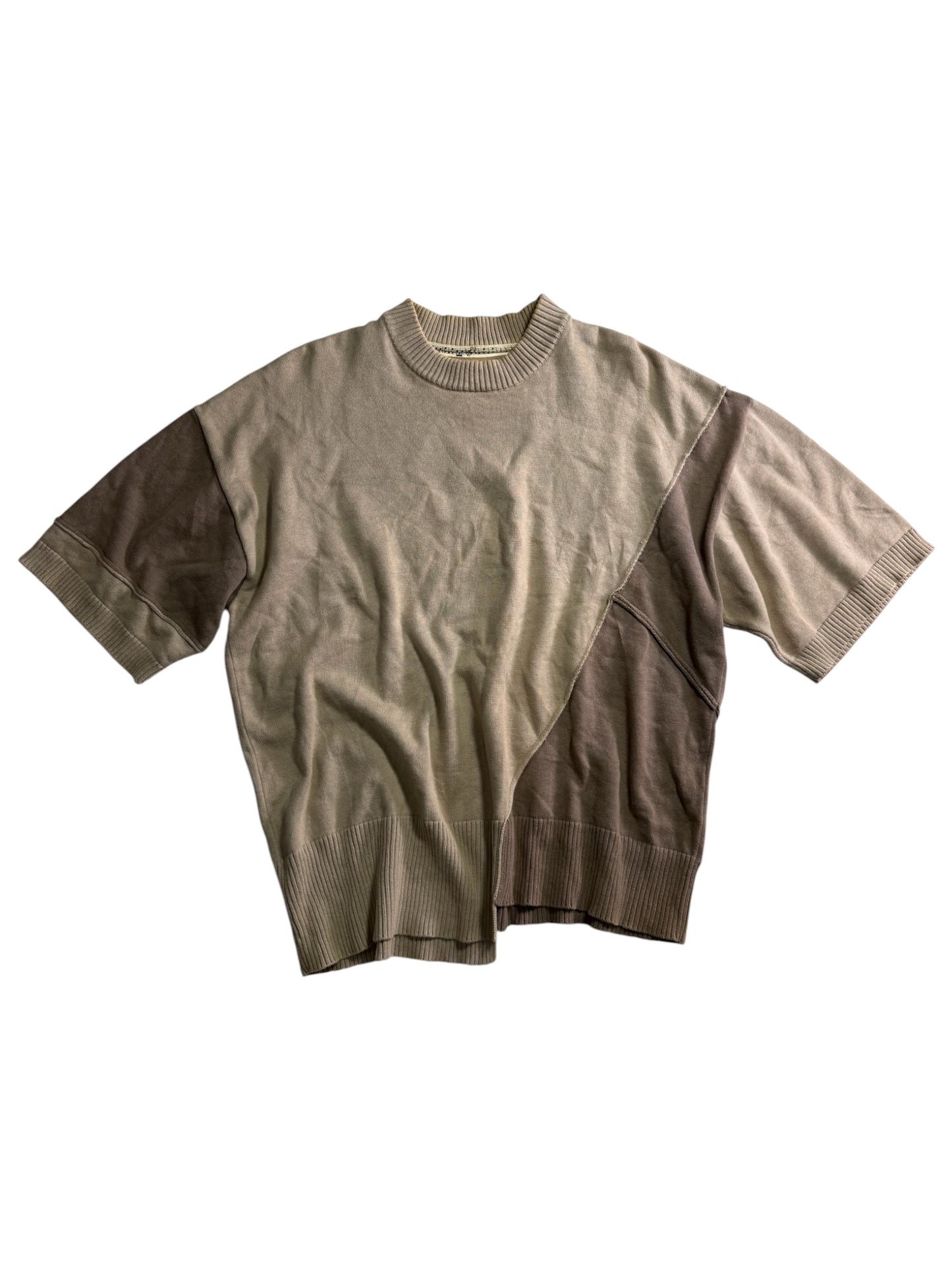 Vintage Number (N)ine Patchwork Knit Sweatshirt Tshirt