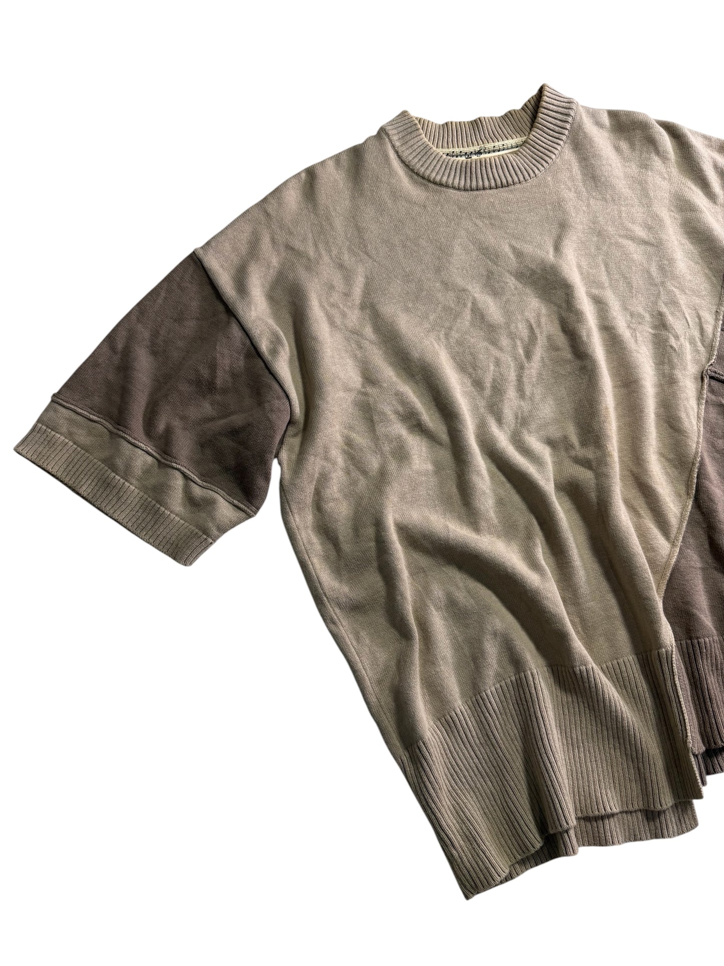 Vintage Number (N)ine Patchwork Knit Sweatshirt Tshirt