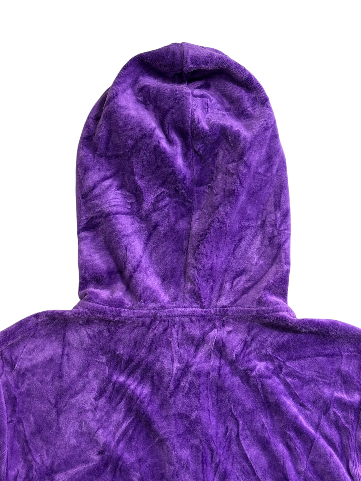 Vintage Juicy Couture Velour Zip Hoodie Purple Embroidered Logo Y2K