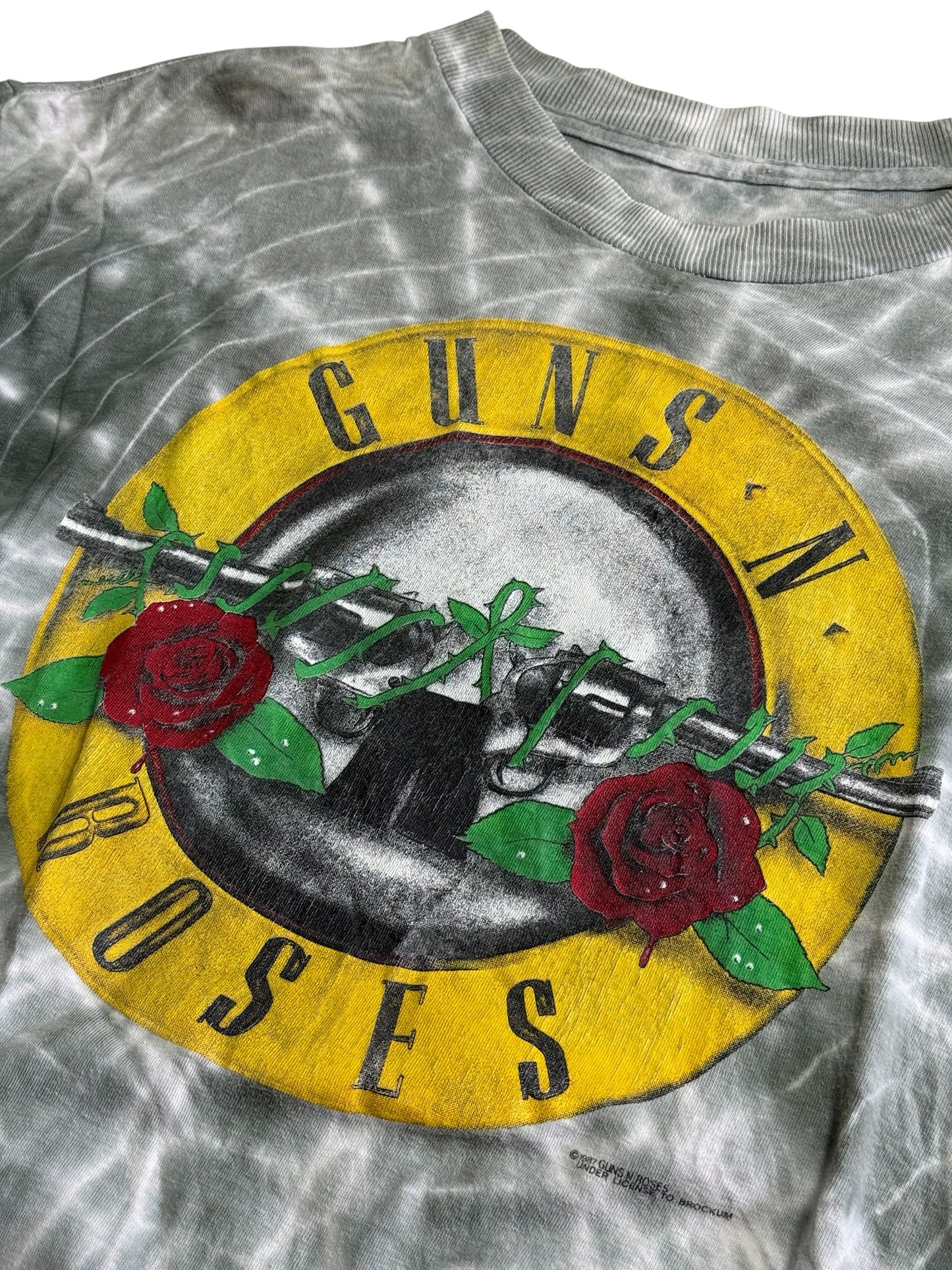 Vintage 1987 Guns N Roses Tshirt Brockum Licensed Band Tie Dye