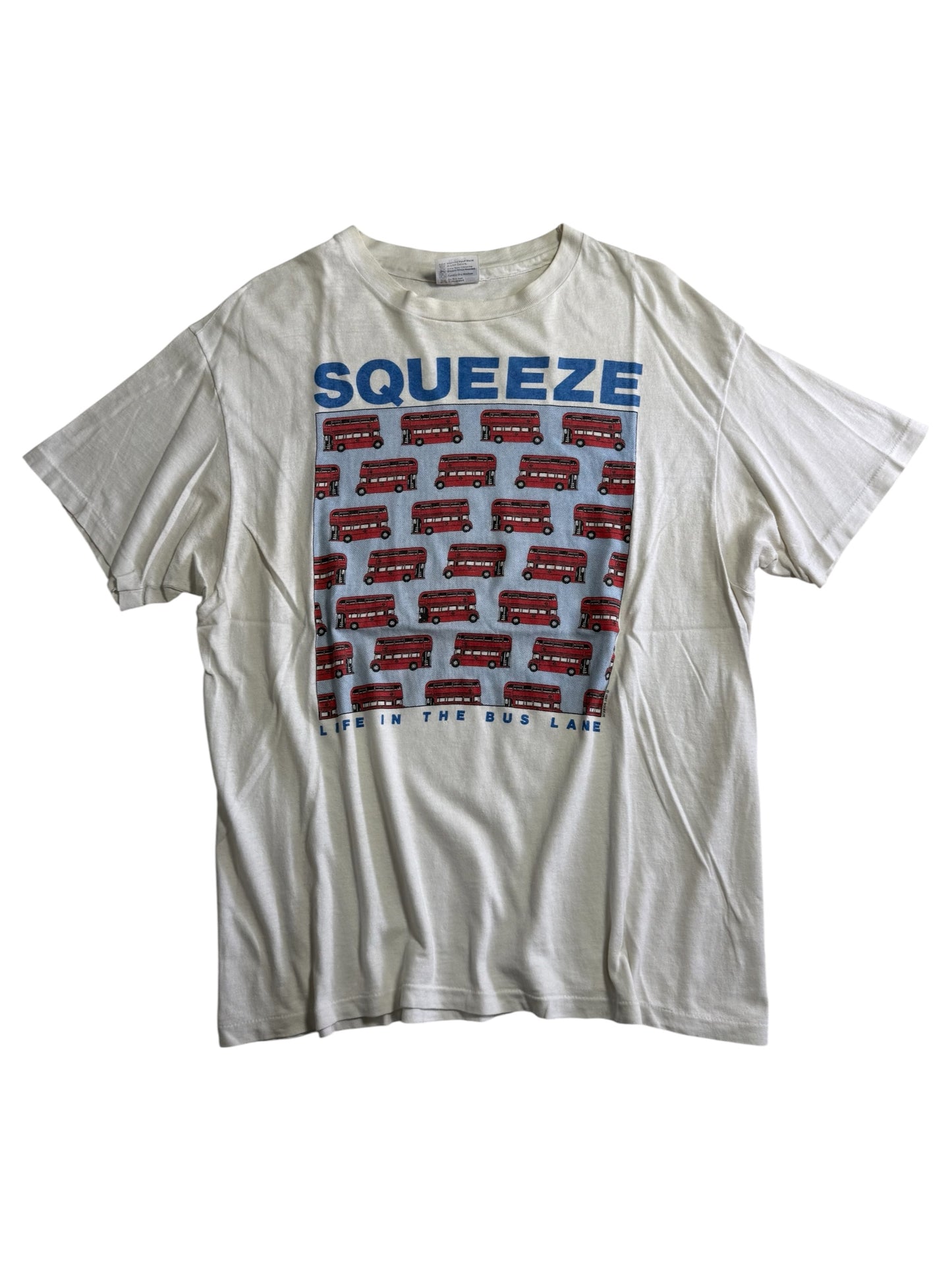 Vintage 1987 Squeeze Band Tshirt Life In The Bus Lane UK New Wave