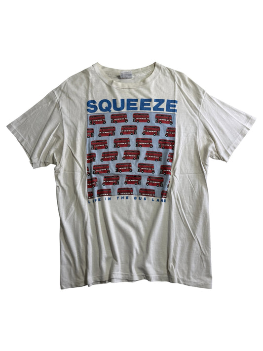Vintage 1987 Squeeze Band Tshirt Life In The Bus Lane UK New Wave