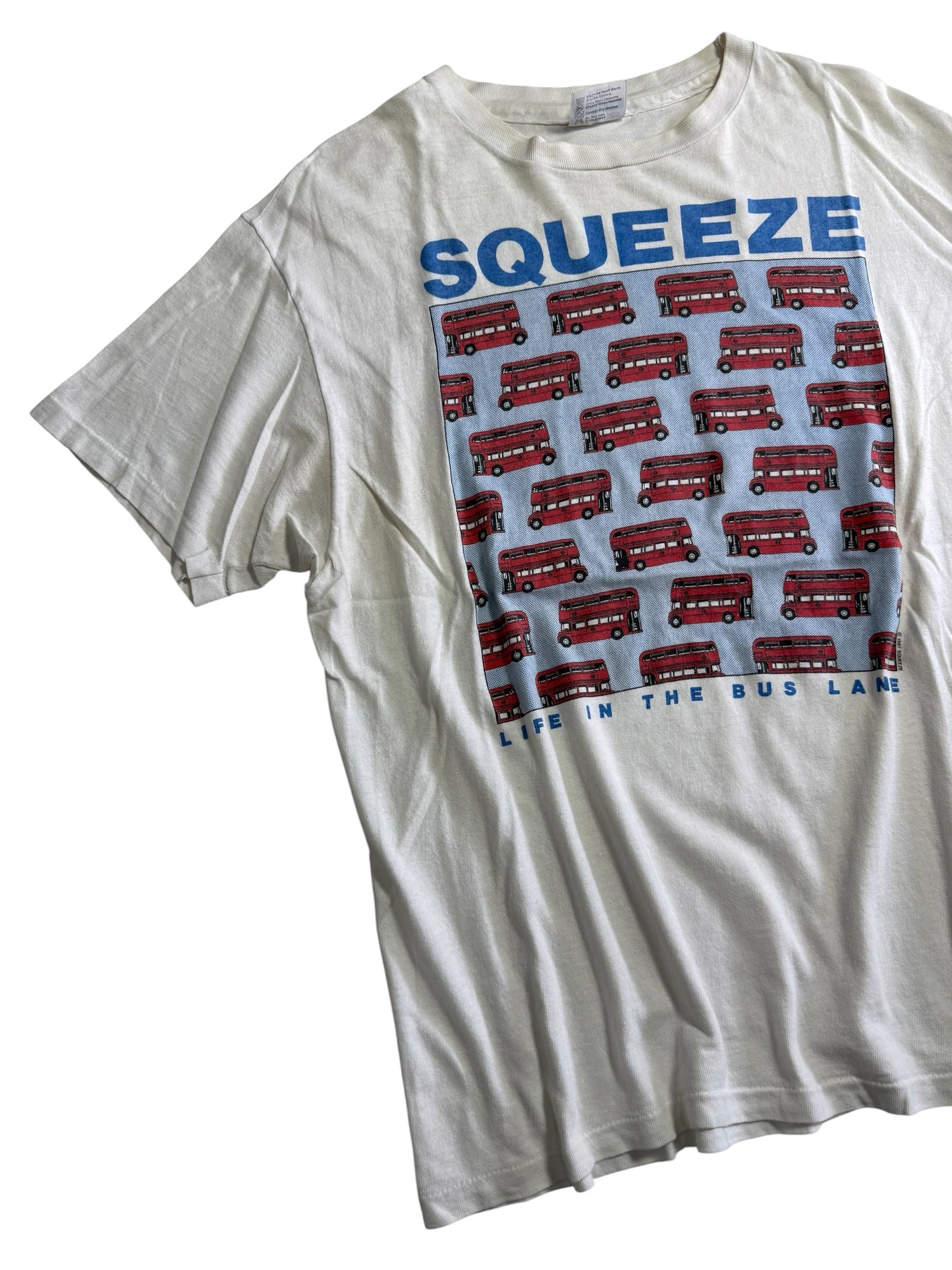 Vintage 1987 Squeeze Band Tshirt Life In The Bus Lane UK New Wave