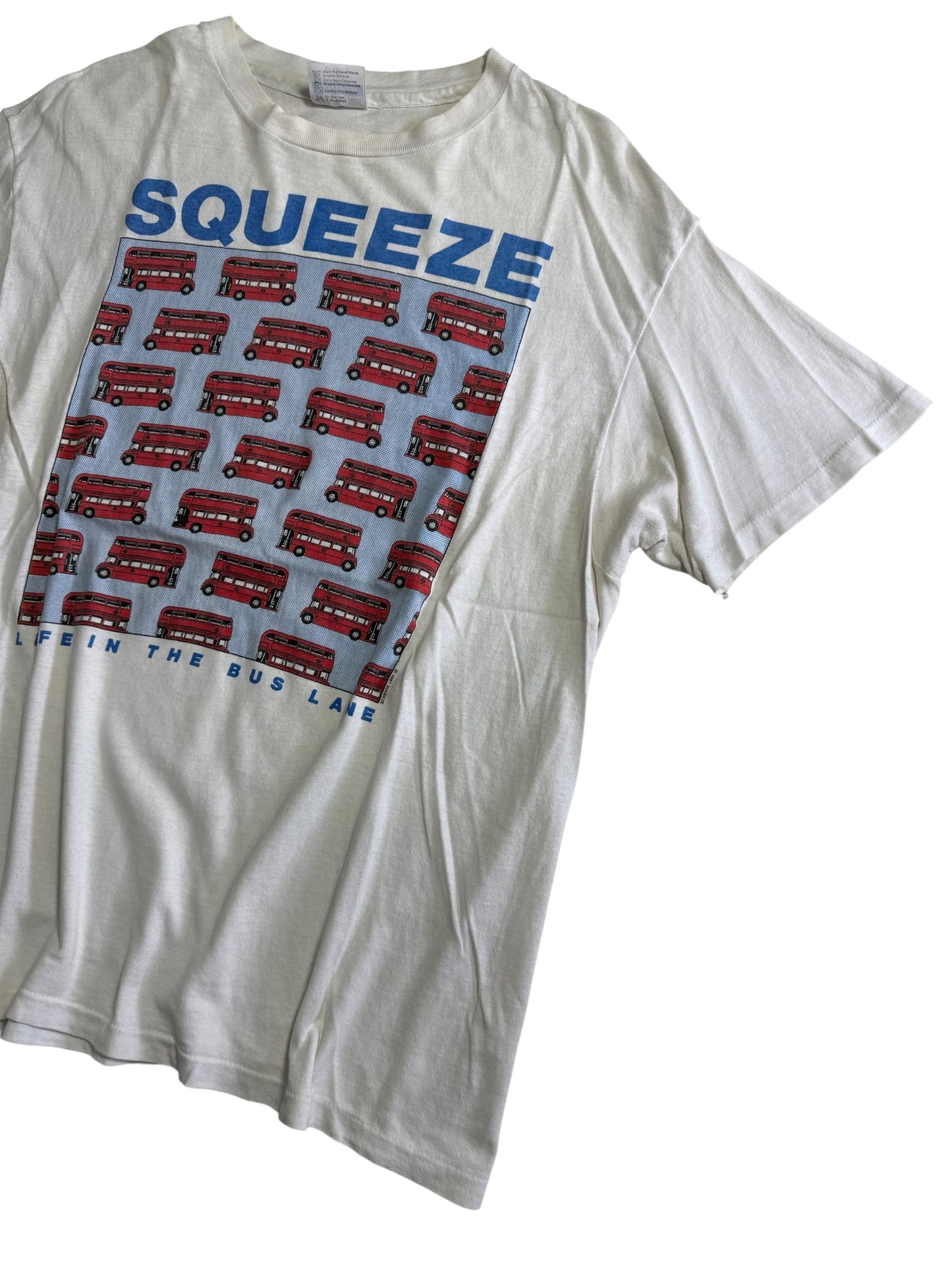 Vintage 1987 Squeeze Band Tshirt Life In The Bus Lane UK New Wave