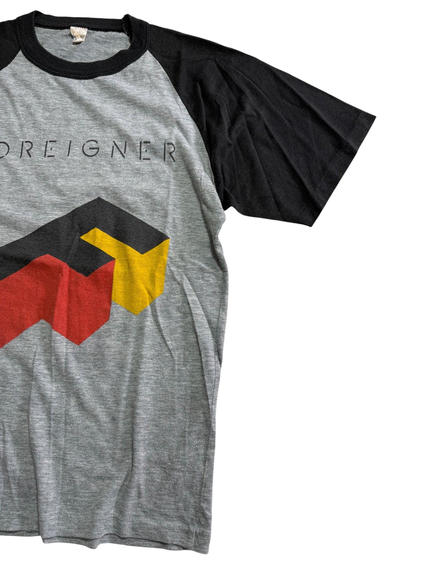 Vintage 1985 Foreigner Agent Provocateur Tour Raglan Tshirt