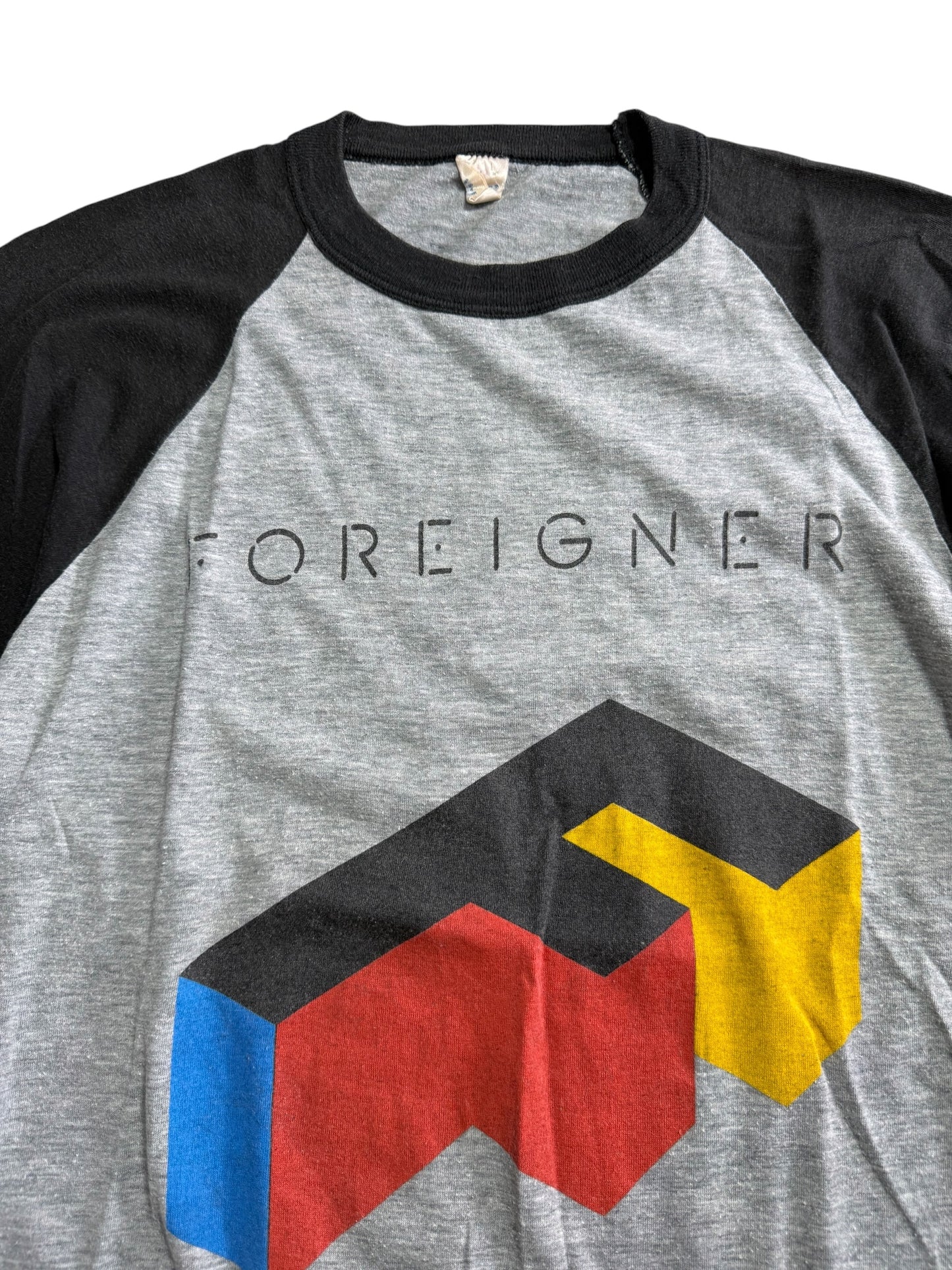 Vintage 1985 Foreigner Agent Provocateur Tour Raglan Tshirt