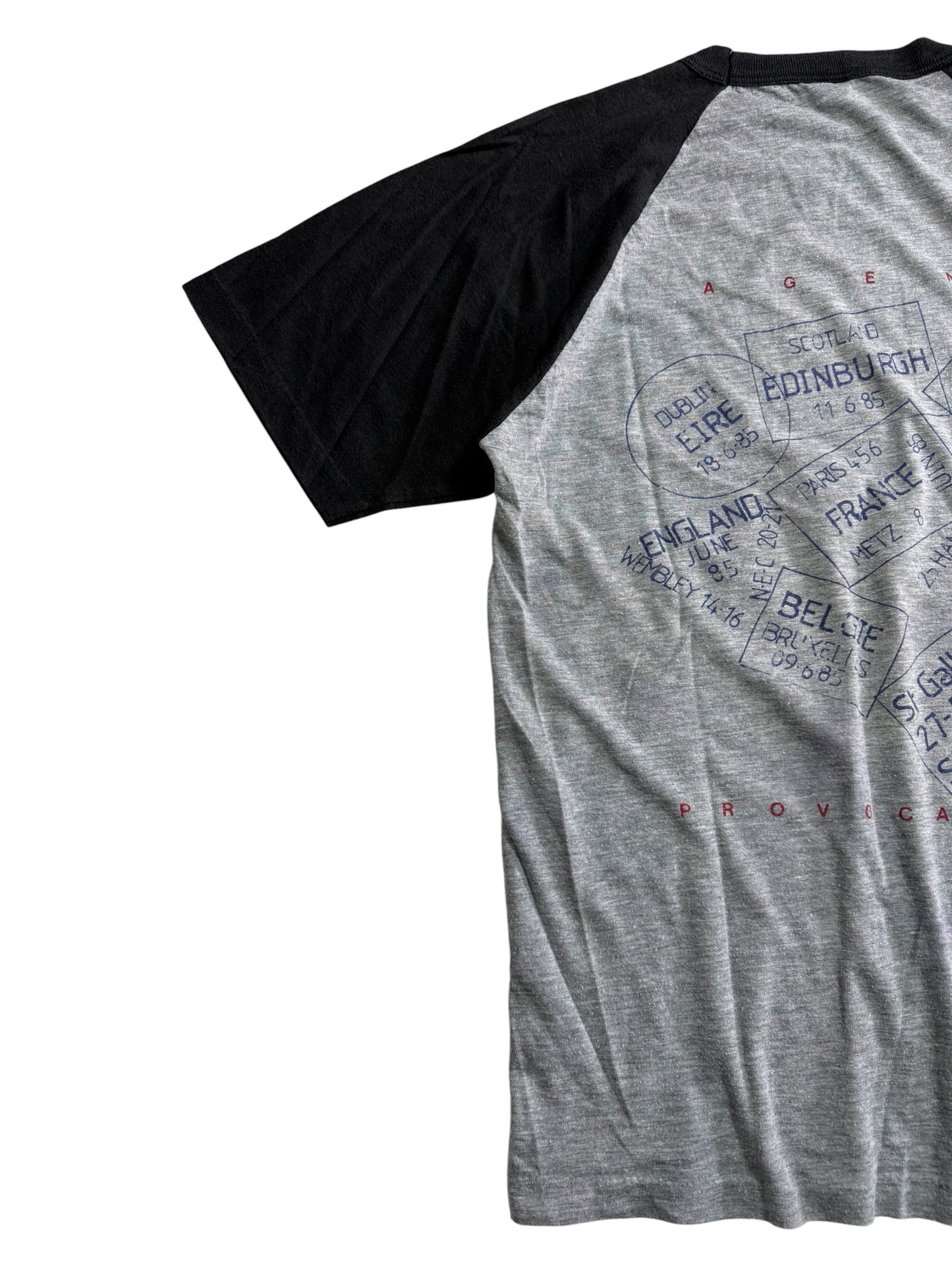 Vintage 1985 Foreigner Agent Provocateur Tour Raglan Tshirt