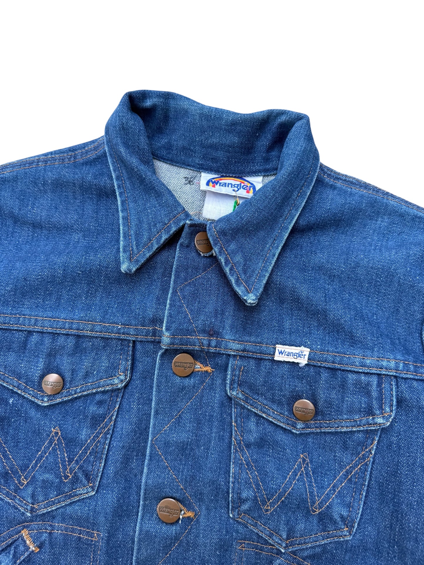 Vintage Wrangler Denim Jacket 1980s with Frida Kahlo Back Patch