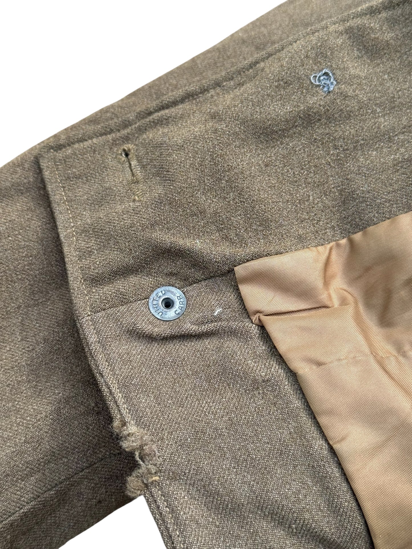 Vintage WWII 1940s U.S. Army Ike Jacket M1944 Wool Field Jacket Military Olive Drab