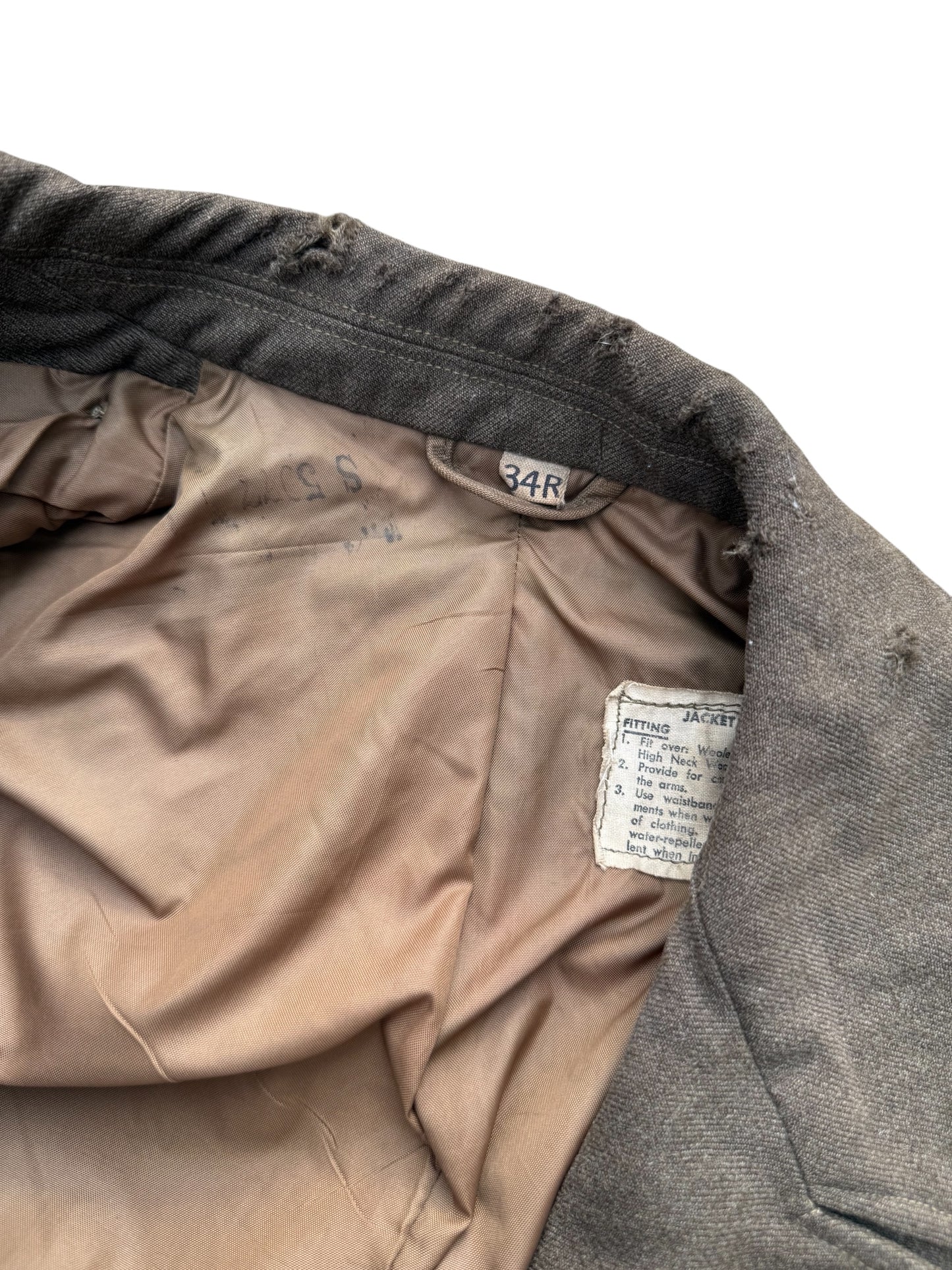 Vintage WWII 1940s U.S. Army Ike Jacket M1944 Wool Field Jacket Military Olive Drab