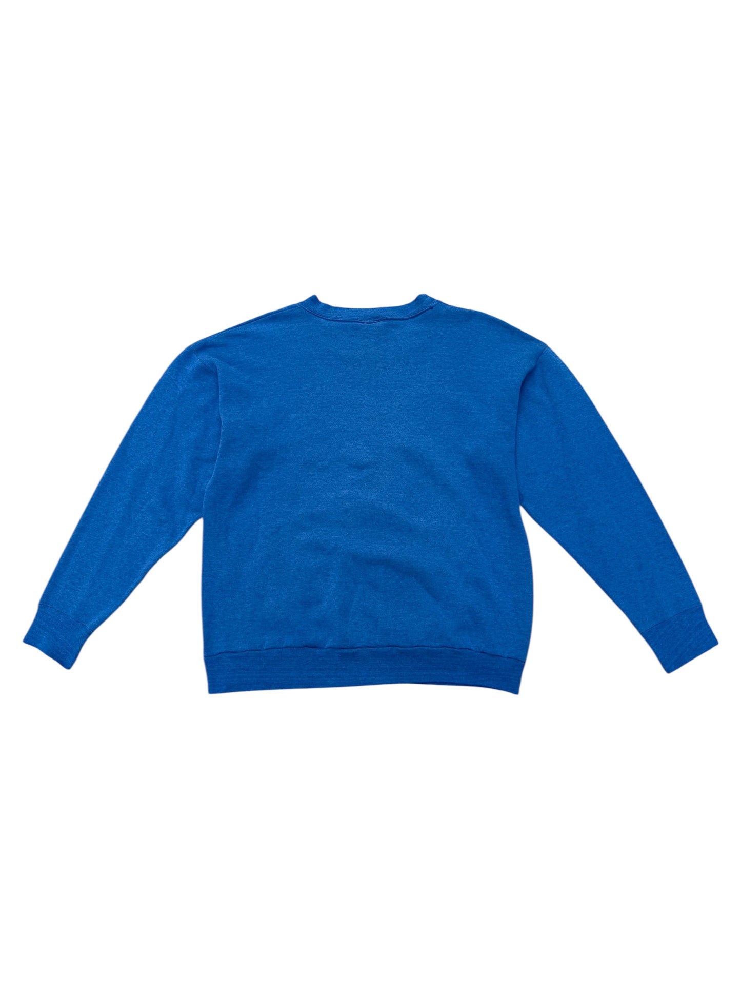 Vintage 1980s–90s Playboy Sweatshirt Blue Crewneck with Bunny Logo Print Made in USA