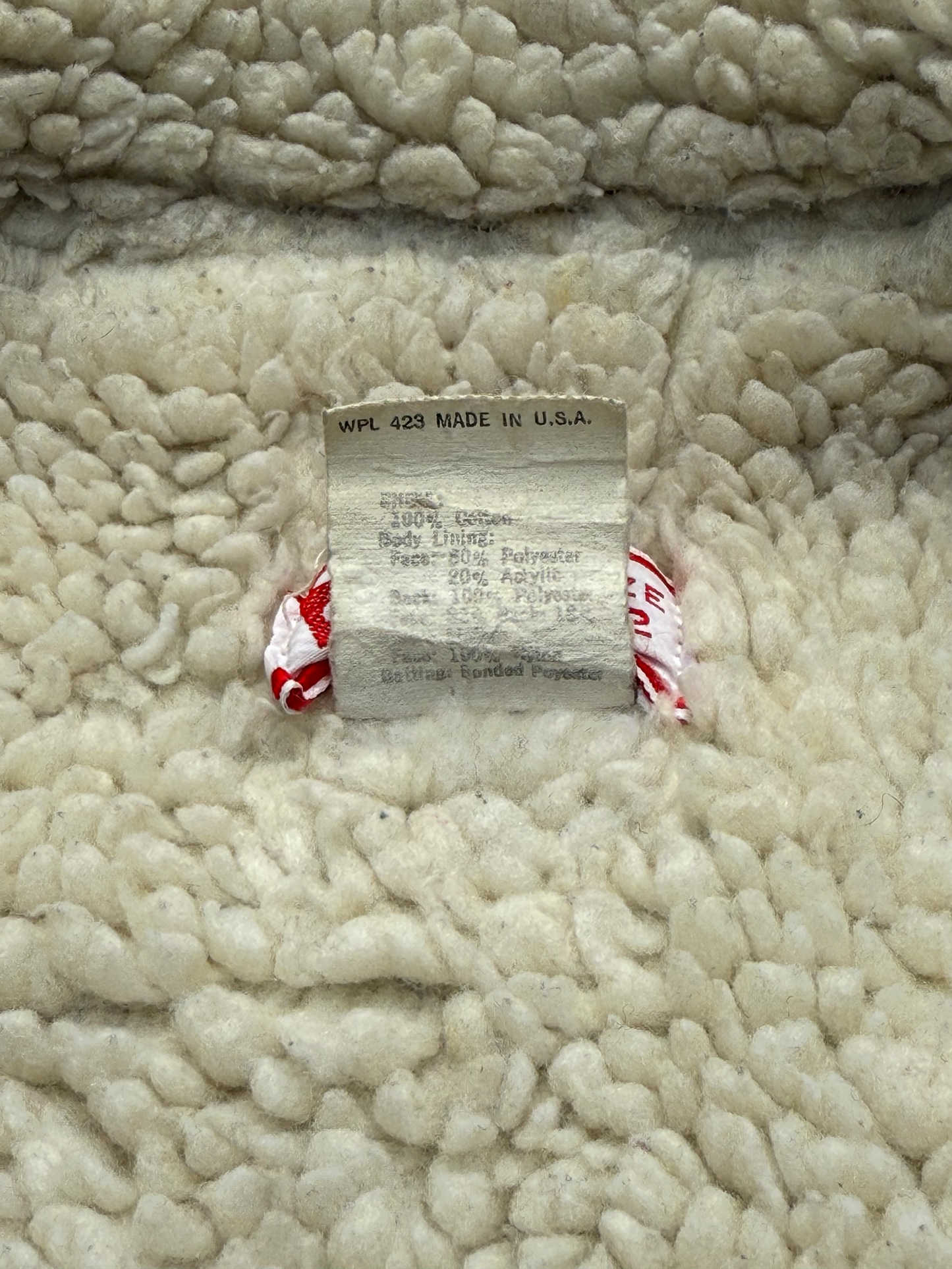 Vintage Levi’s 70605 Sherpa Trucker Jacket Size 42 – 80s USA Made Denim Shearling
