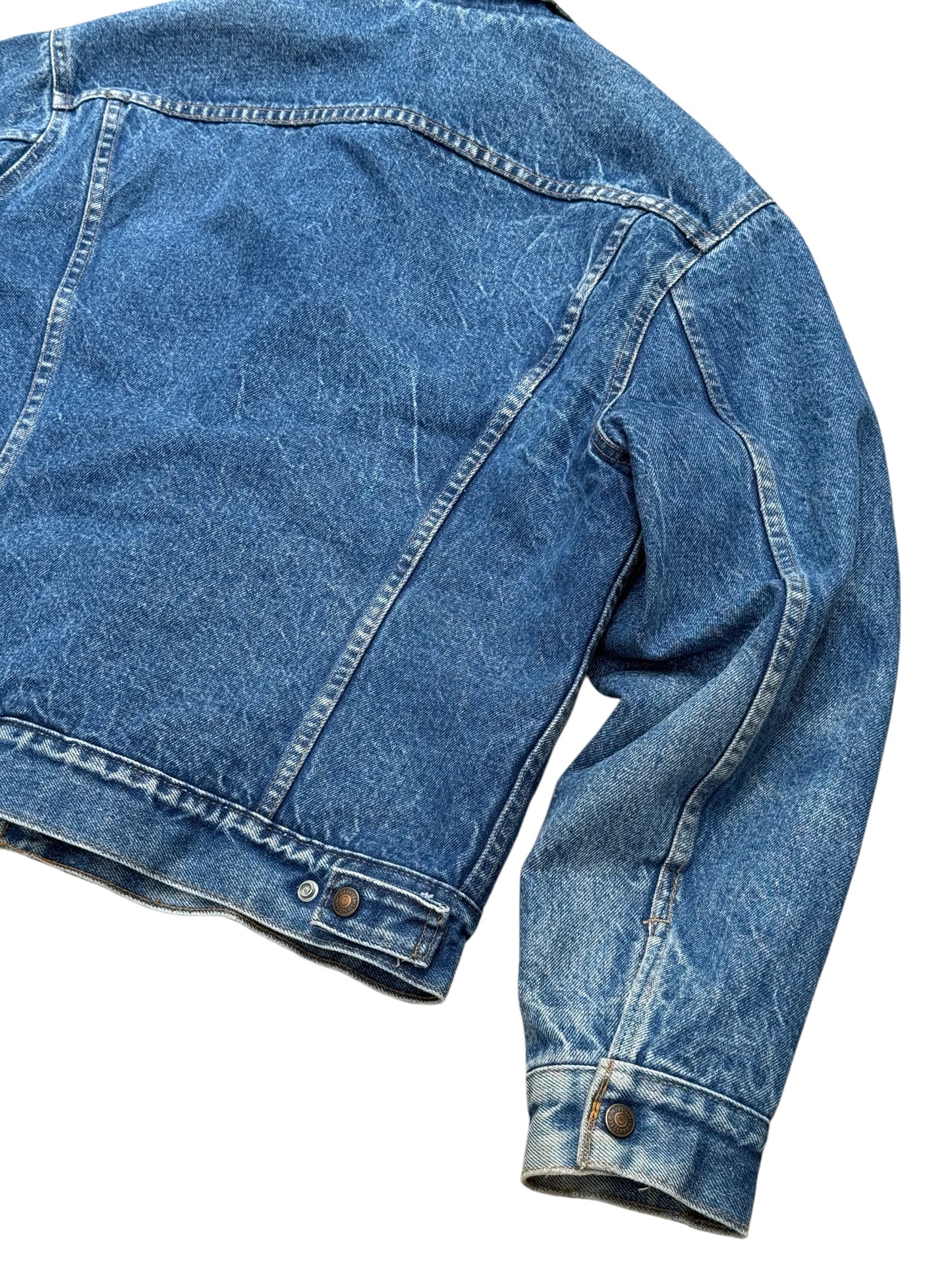 Vintage Levi’s 70605 Sherpa Trucker Jacket Size 42 – 80s USA Made Denim Shearling