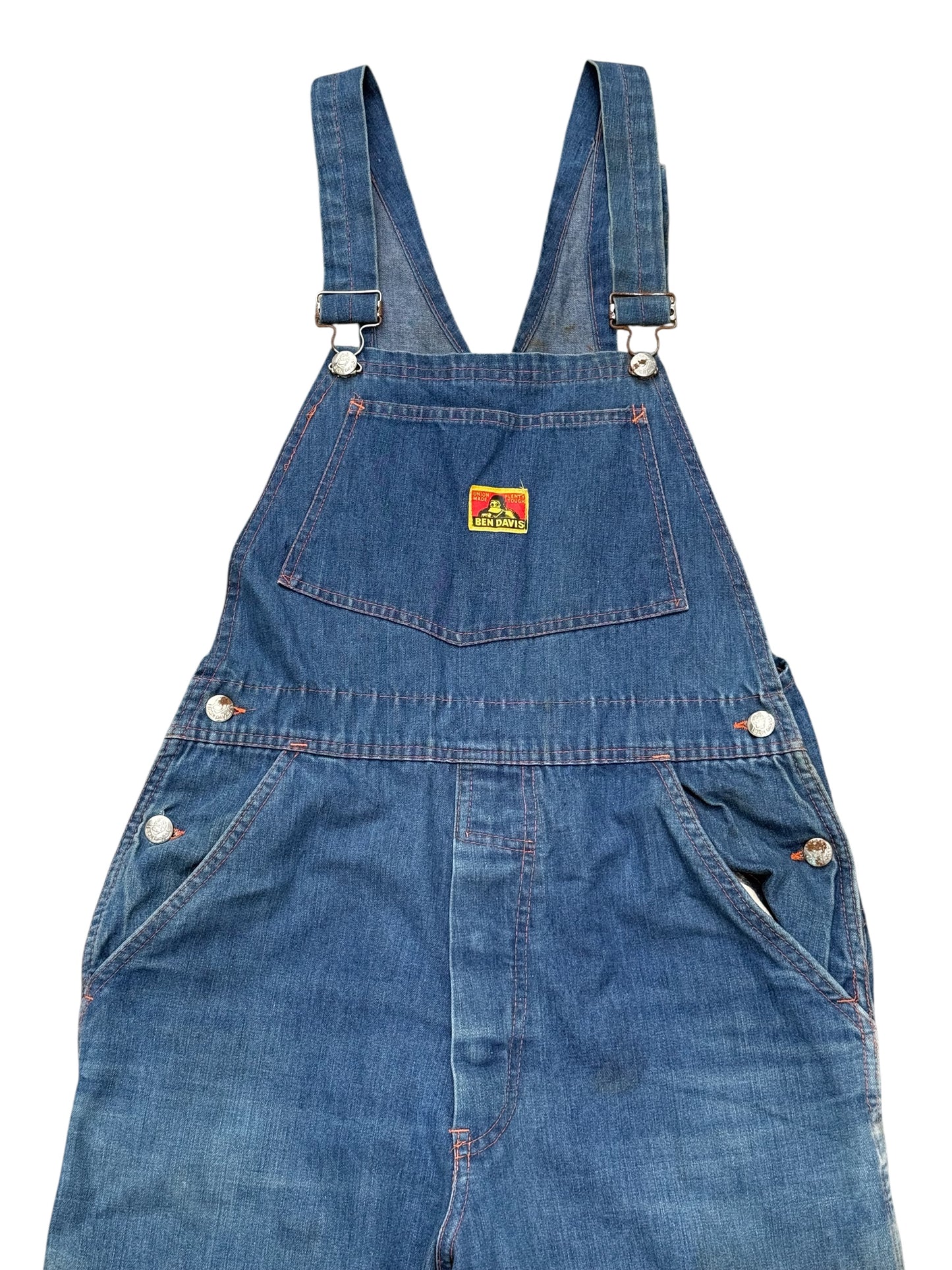 Vintage 1960s–1970s Ben Davis Selvedge Denim Overalls