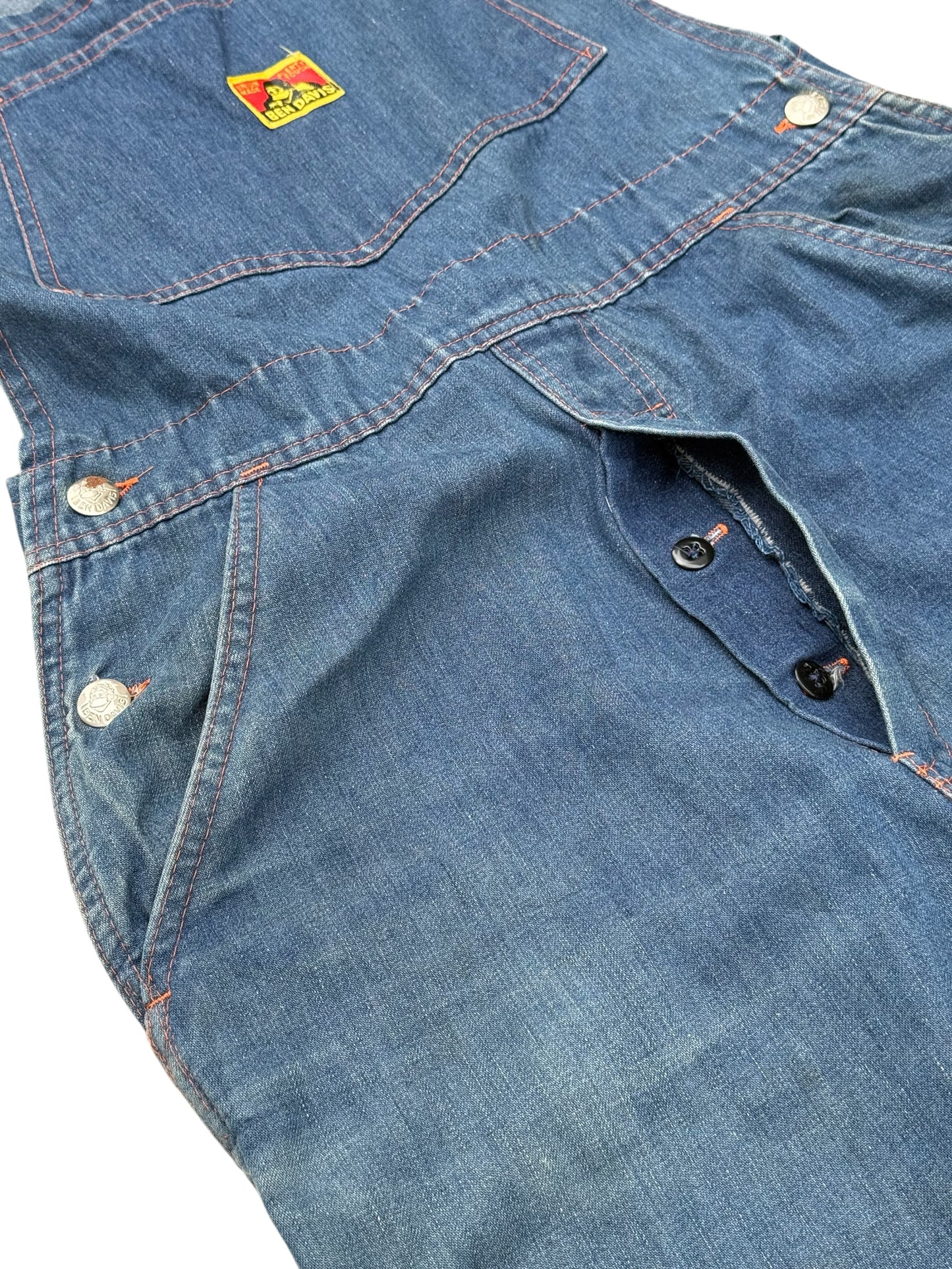 Vintage 1960s–1970s Ben Davis Selvedge Denim Overalls