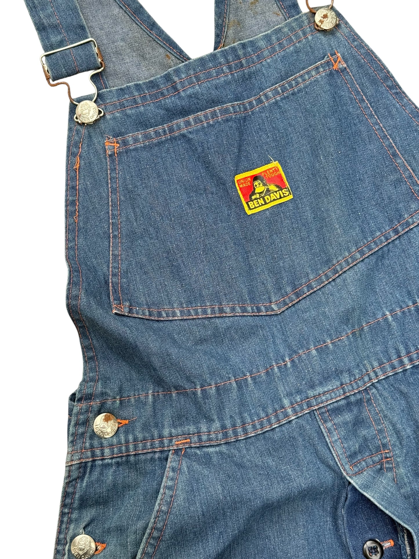 Vintage 1960s–1970s Ben Davis Selvedge Denim Overalls