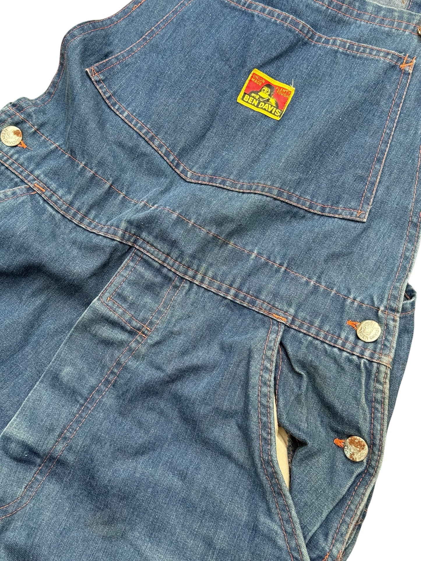 Vintage 1960s–1970s Ben Davis Selvedge Denim Overalls
