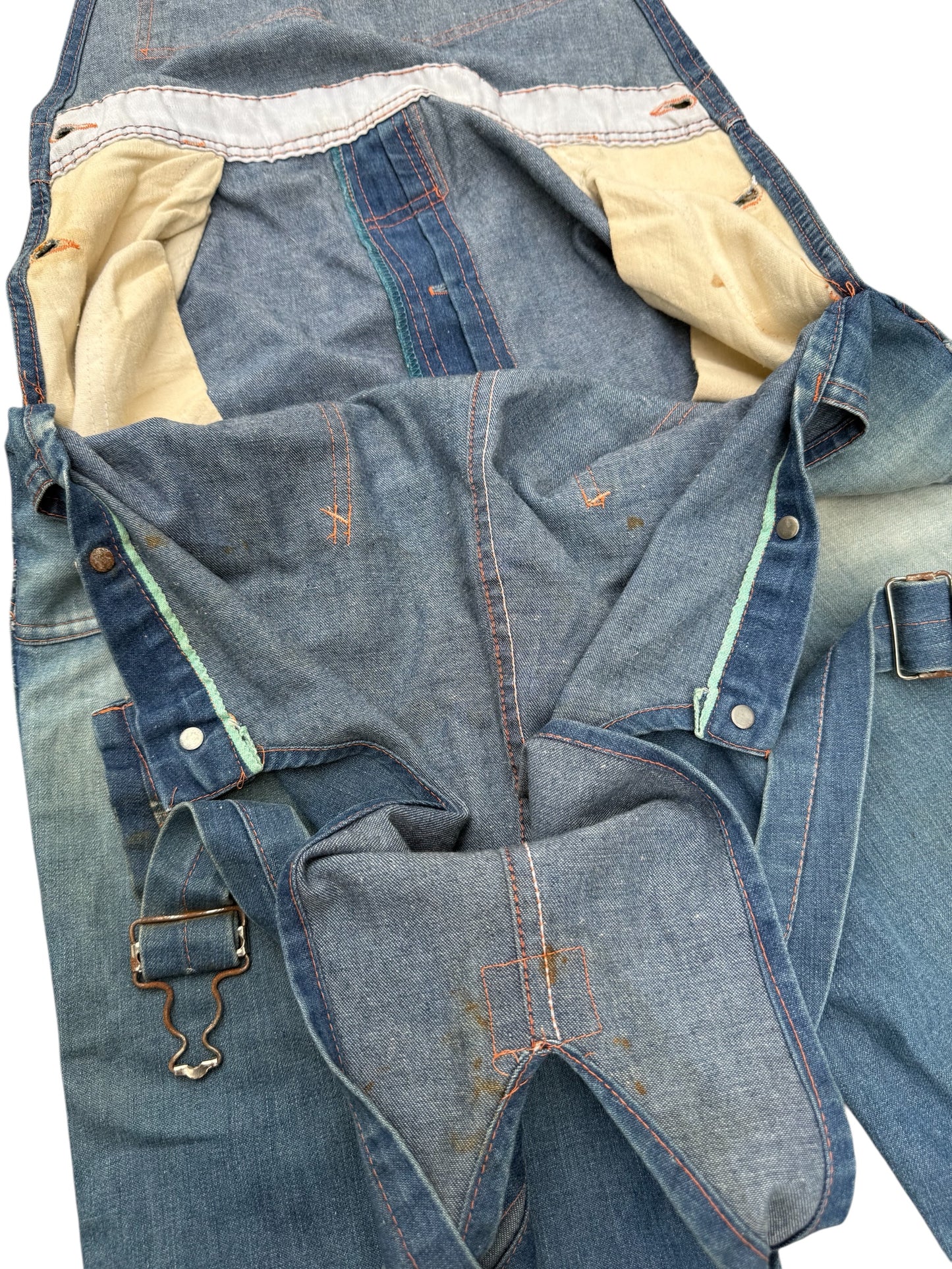 Vintage 1960s–1970s Ben Davis Selvedge Denim Overalls