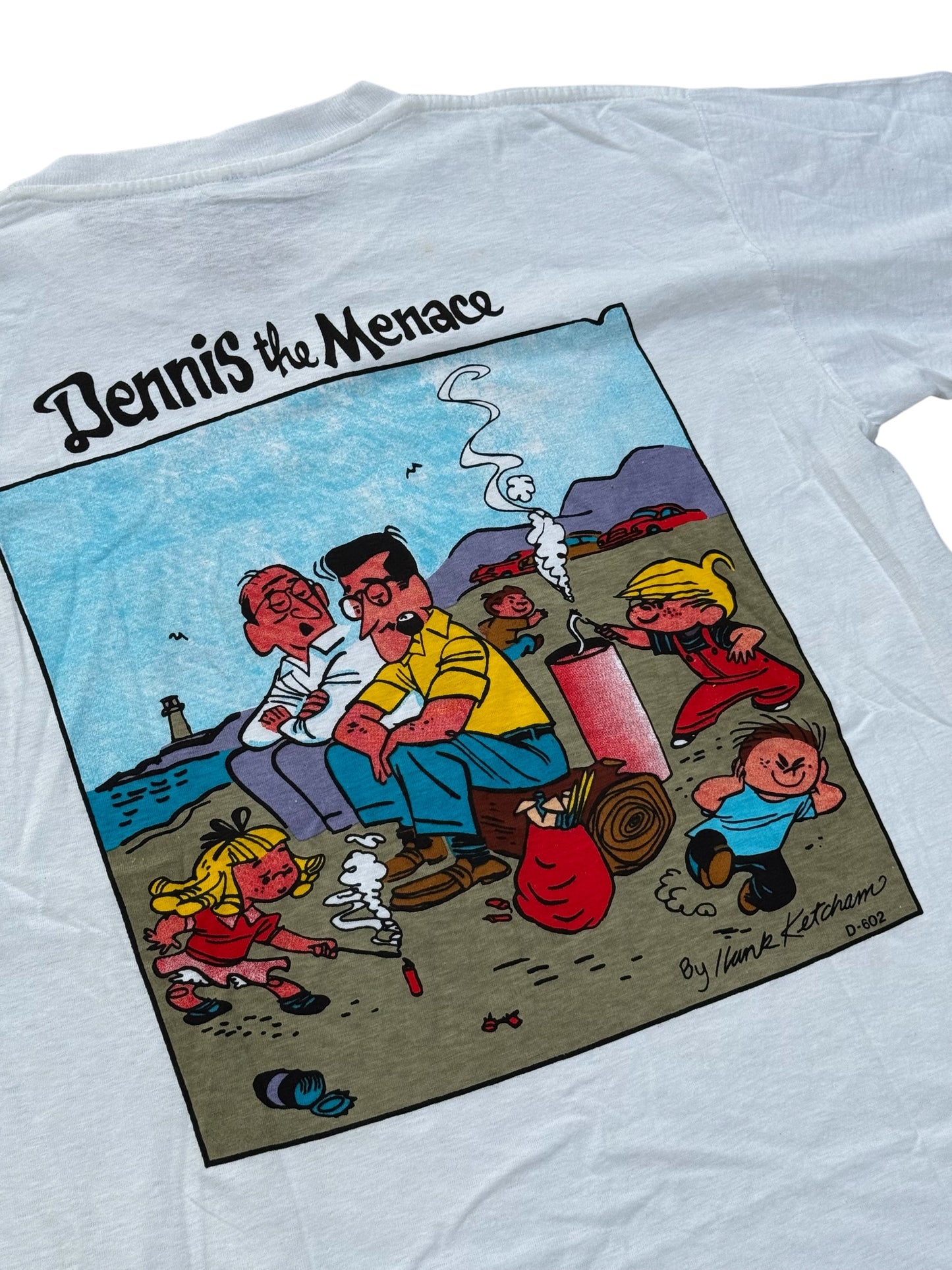 Vintage 1990s Dennis the Menace Cartoon Tshirt Hank Ketcham Comic Tee