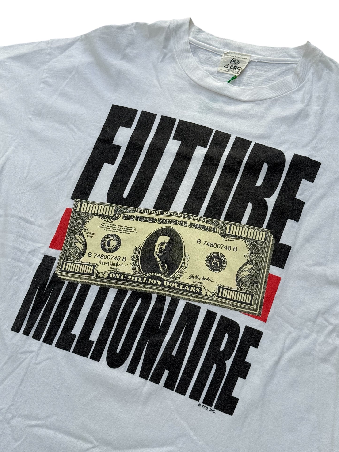 Vintage 1990s “Future Millionaire” Graphic Tshirt Made In USA