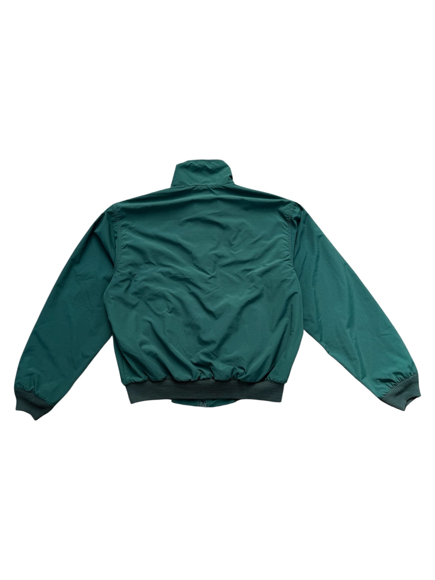 Vintage LL Bean Three-Season Jacket Green Fleece Lined Zip Up Made in USA