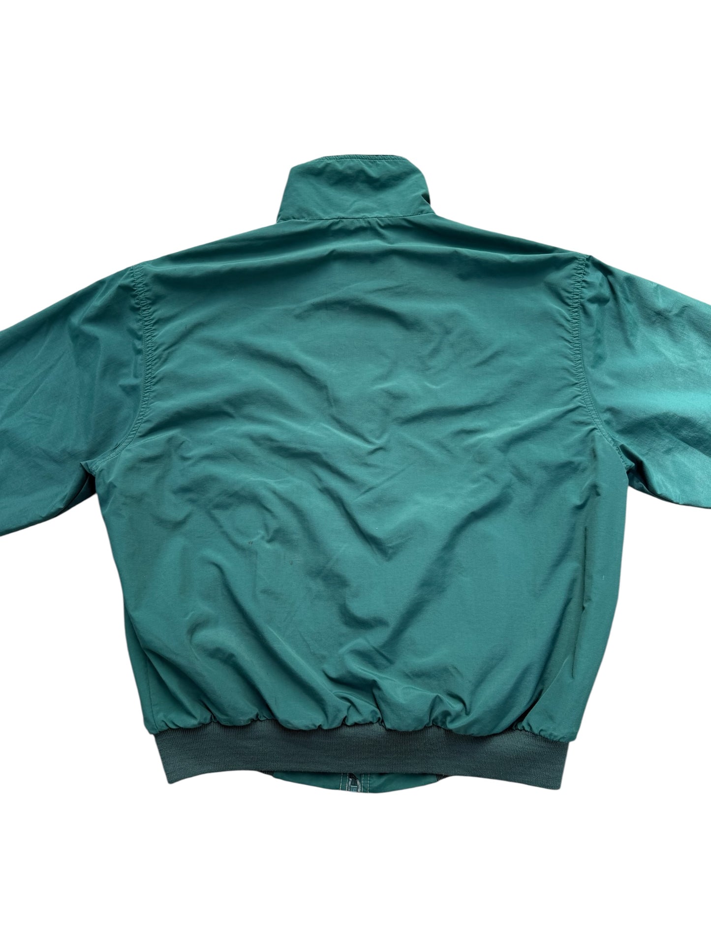 Vintage LL Bean Three-Season Jacket Green Fleece Lined Zip Up Made in USA