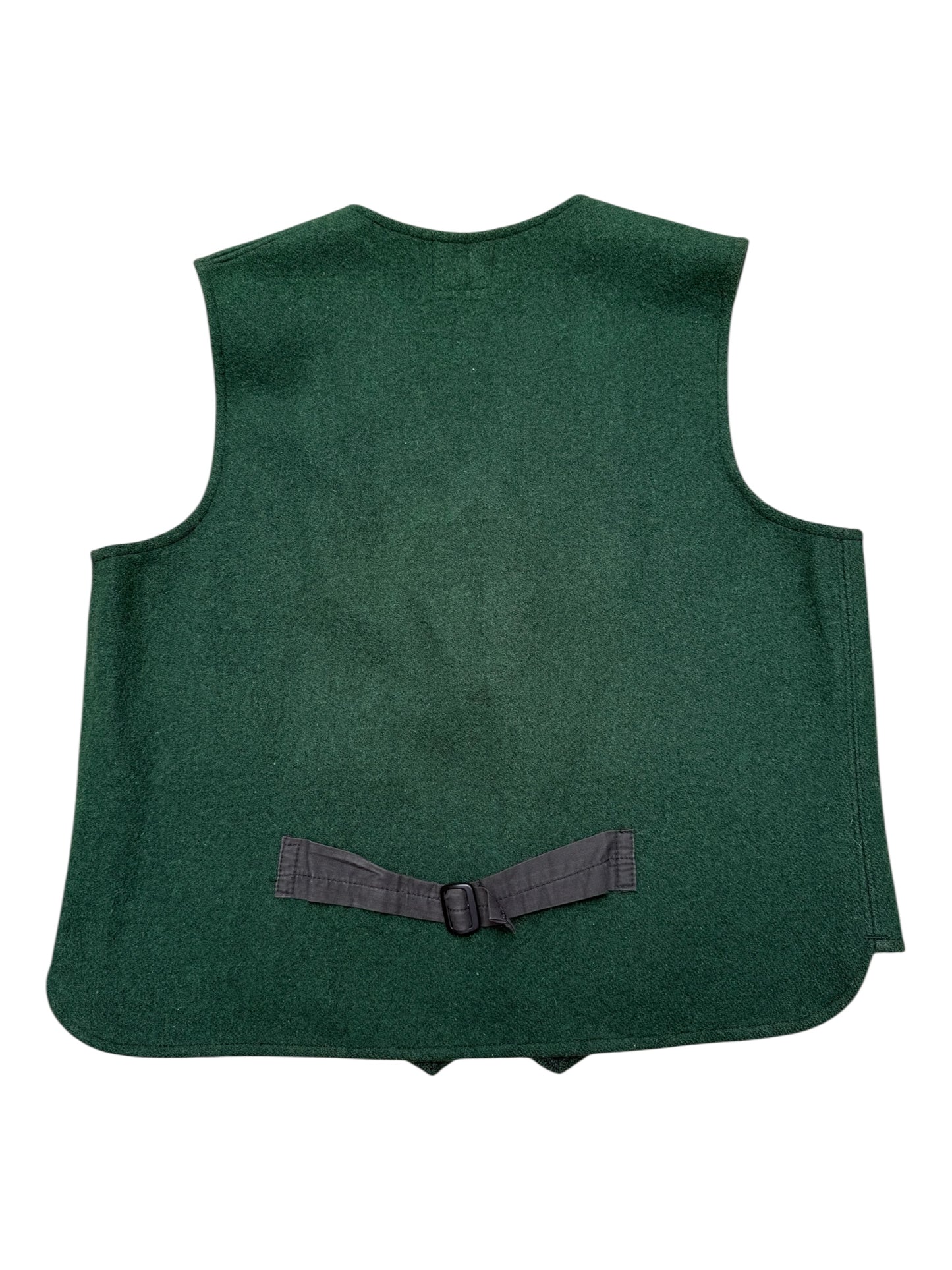 Vintage Johnson Woolen Mills Wool Zip Vest Green Made in USA
