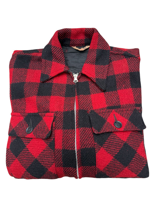 Rare 1940s–50s Big Yank Buffalo Plaid Wool Jacket