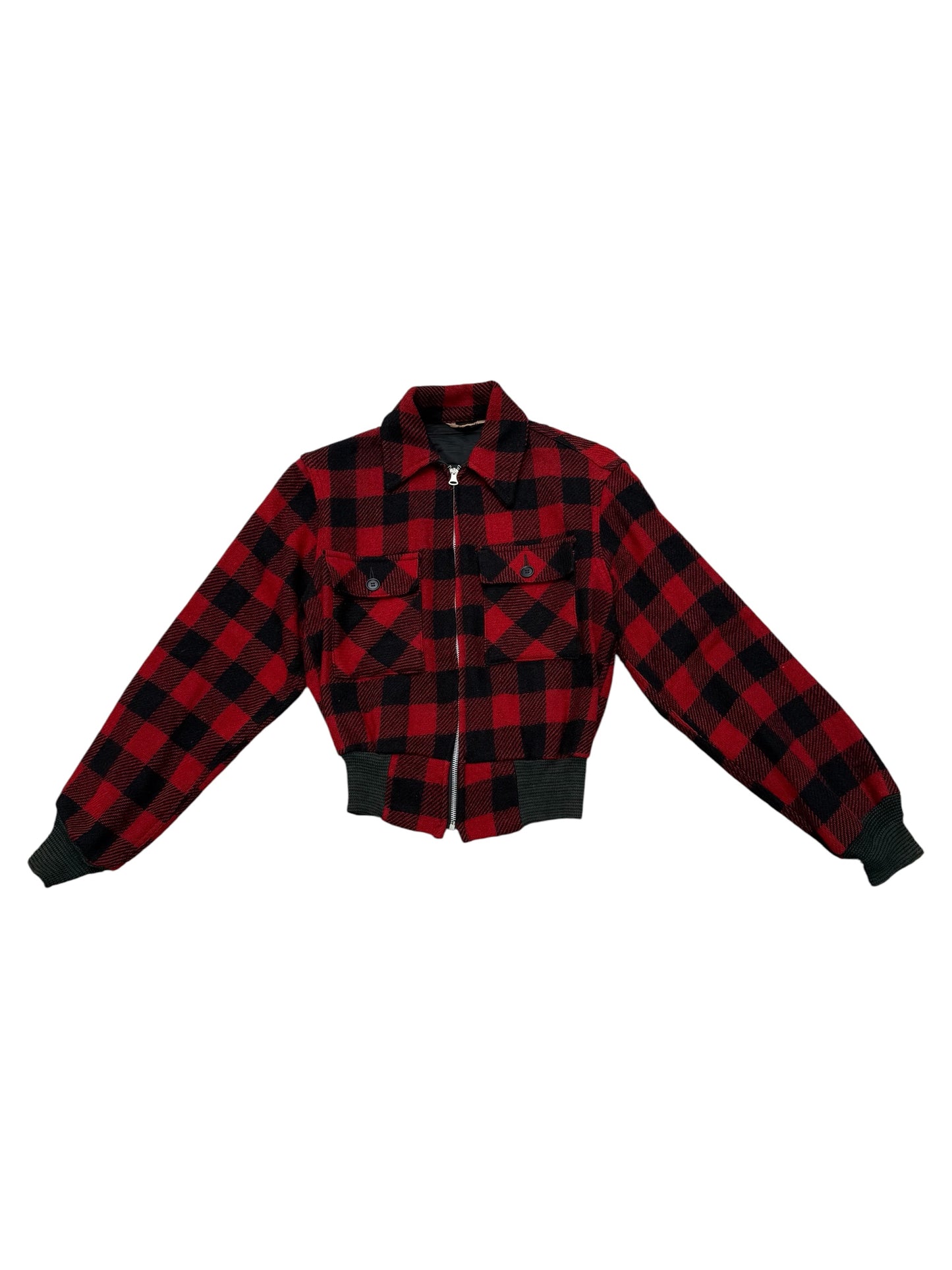 Rare 1940s–50s Big Yank Buffalo Plaid Wool Jacket