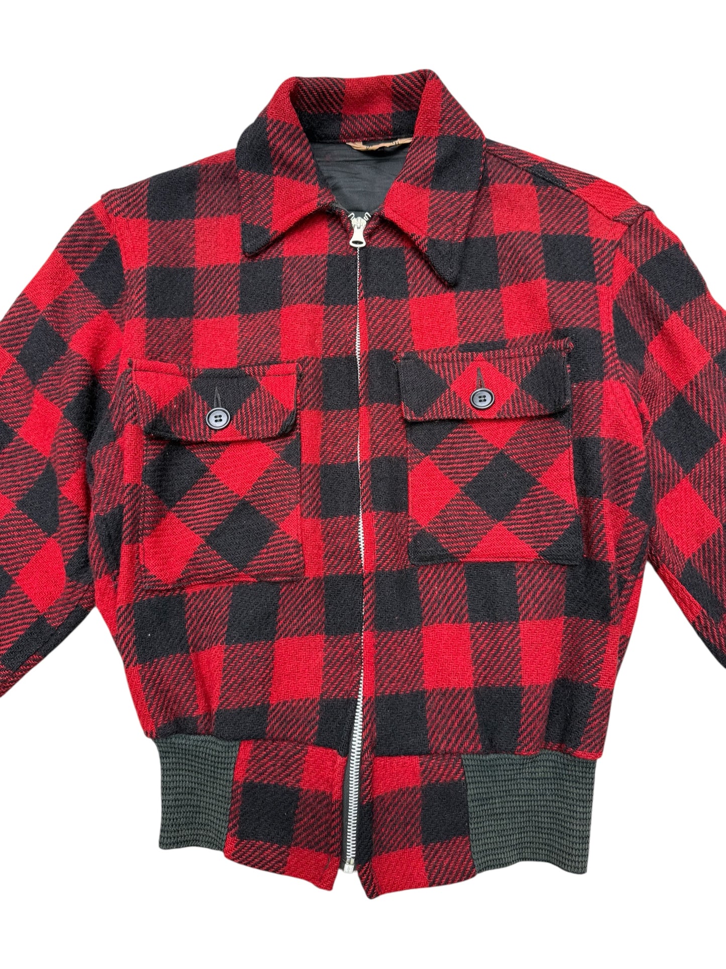 Rare 1940s–50s Big Yank Buffalo Plaid Wool Jacket