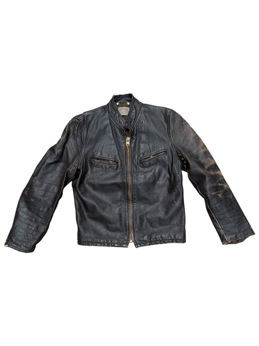 Vintage 1950s-60s Genuine Leather Cafe Racer Jacket
