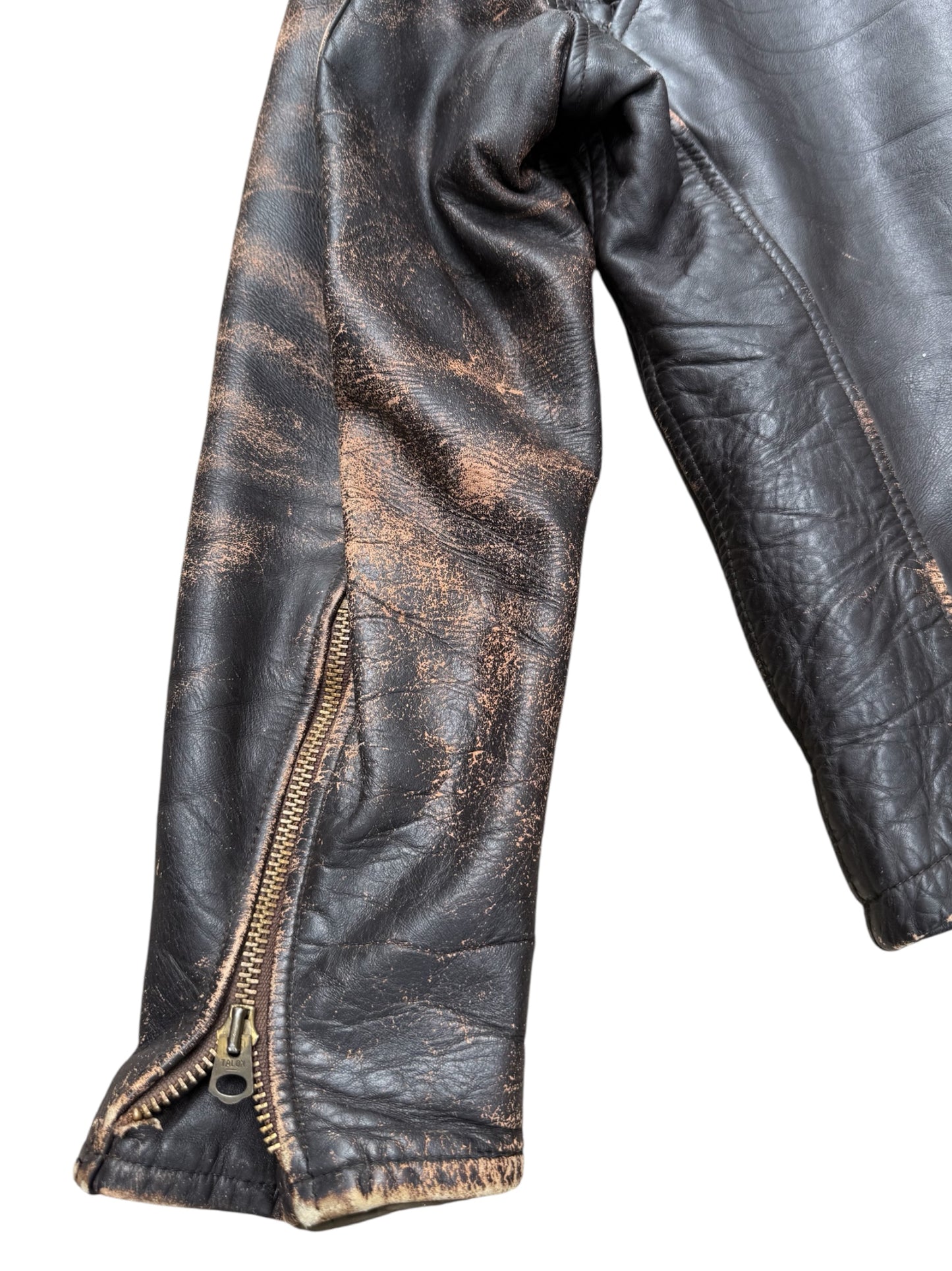 Vintage 1950s-60s Genuine Leather Cafe Racer Jacket