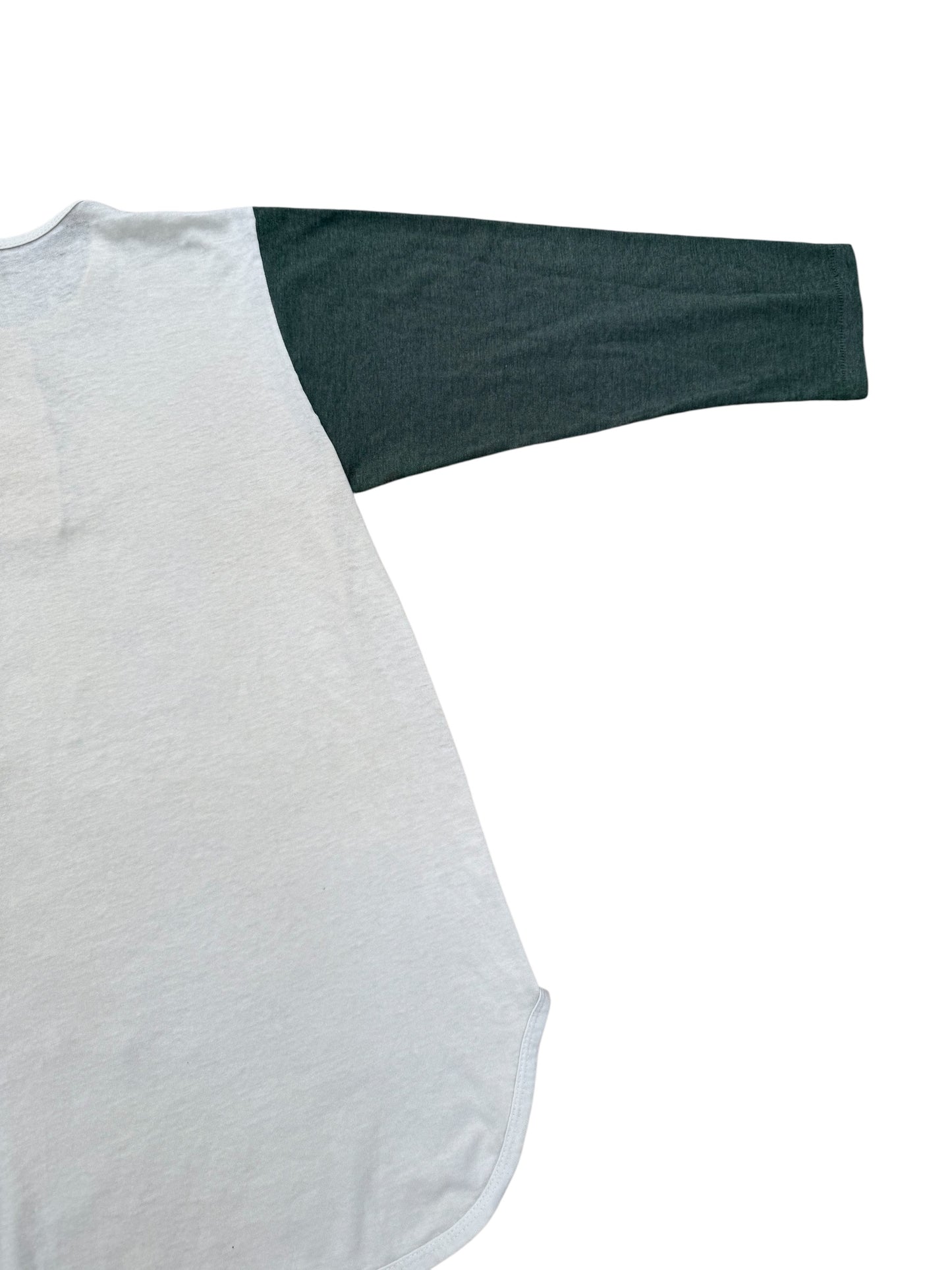 Vintage 1970s-80s Champion Henley Baseball Tee Raglan 3/4 Sleeve