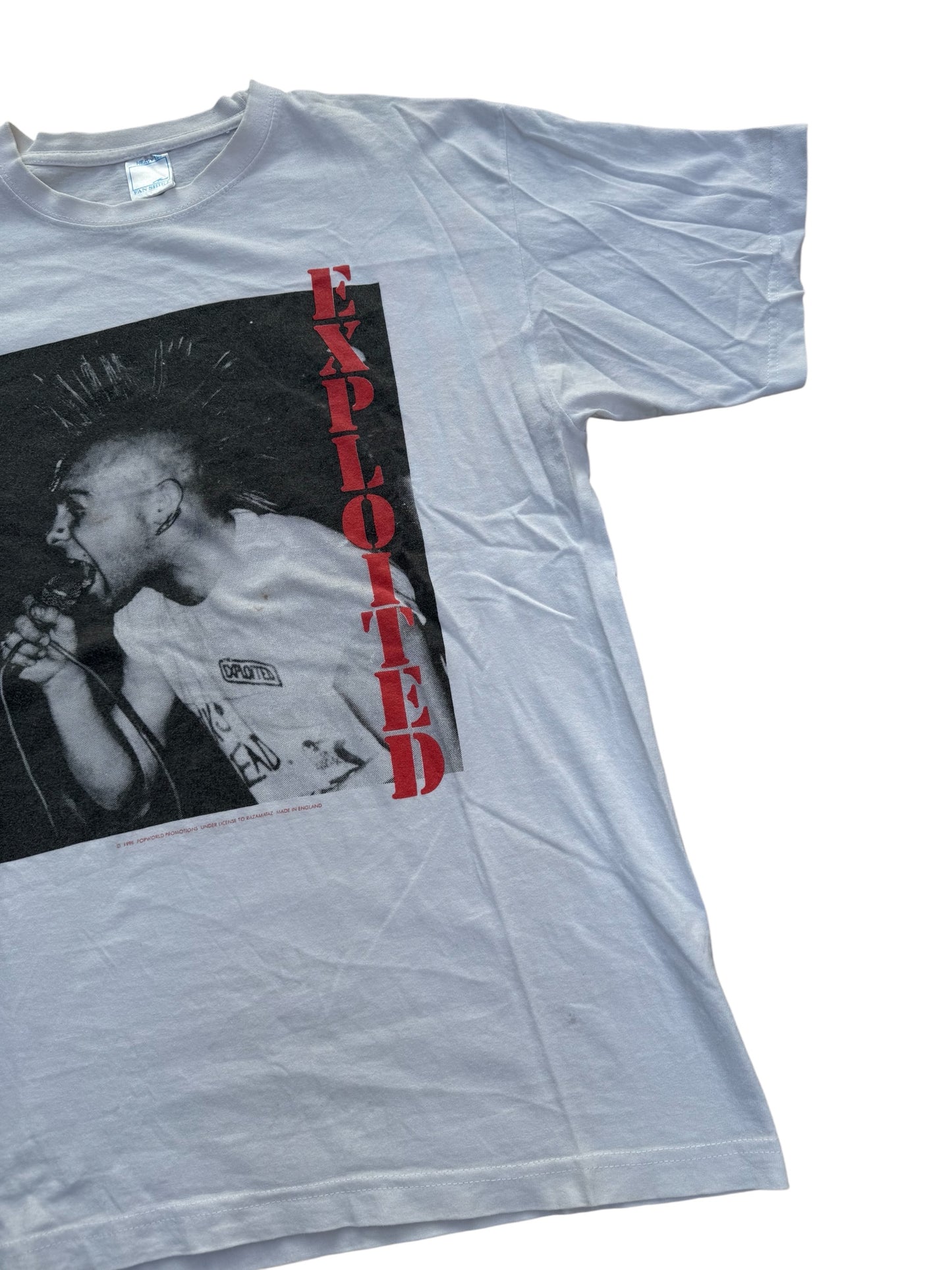 Vintage 1998 The Exploited Band Tshirt Popworld Promotions Razamataz UK