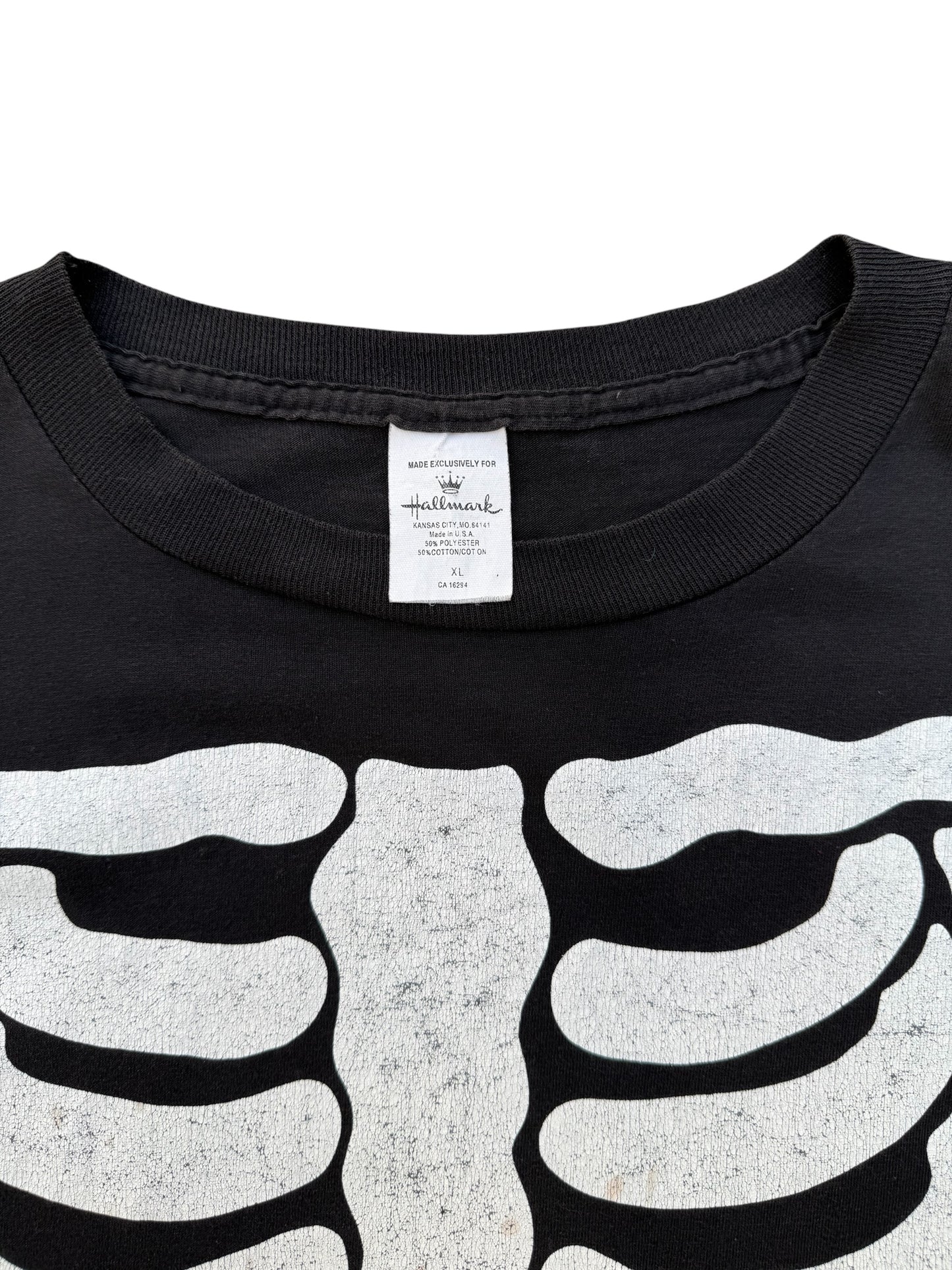Vintage Hallmark Skeleton Bones Graphic Tshirt