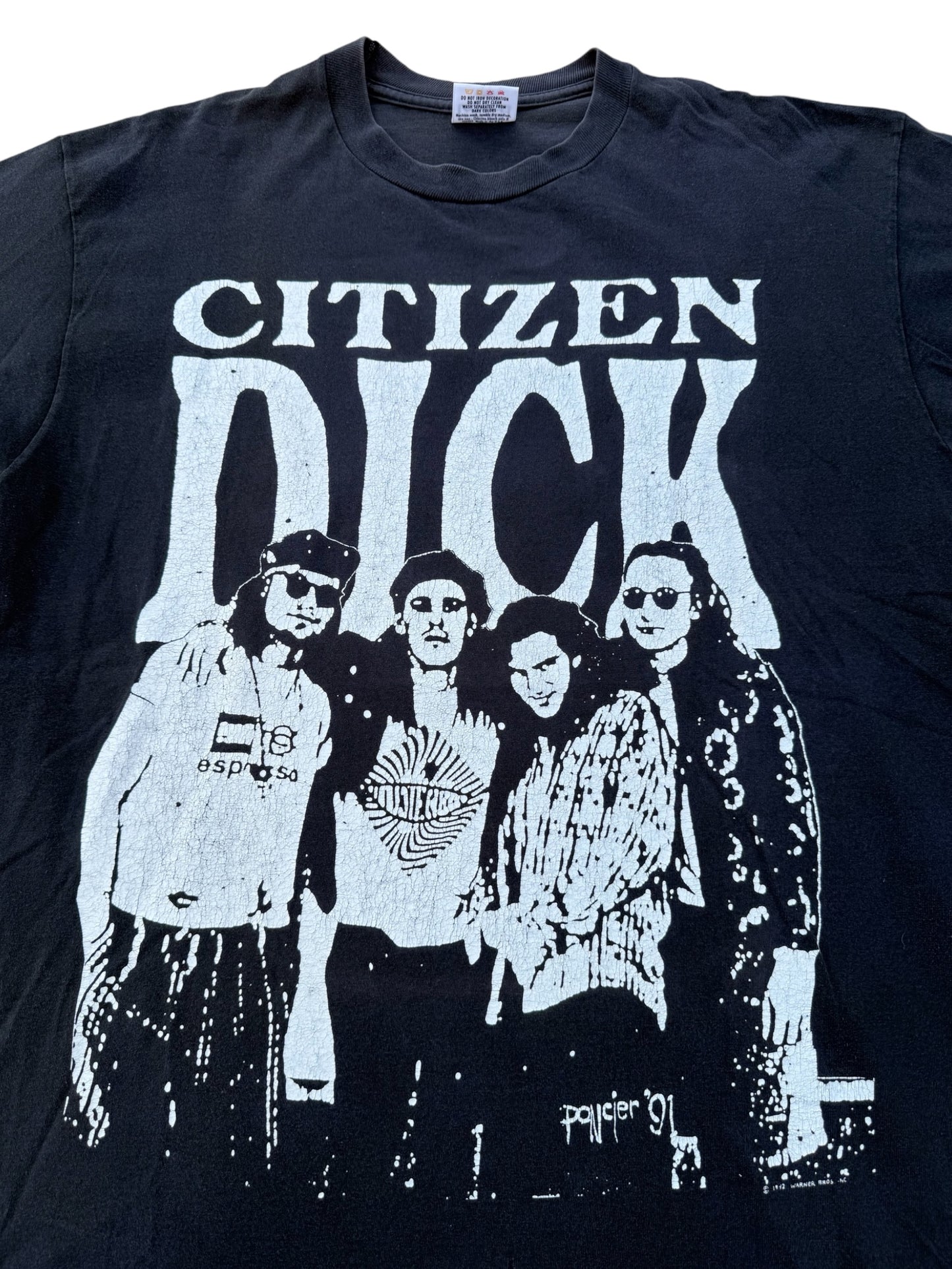 Vintage 1991 Citizen Dick Band Tshirt Singles Movie Warner Bros Grunge Rock