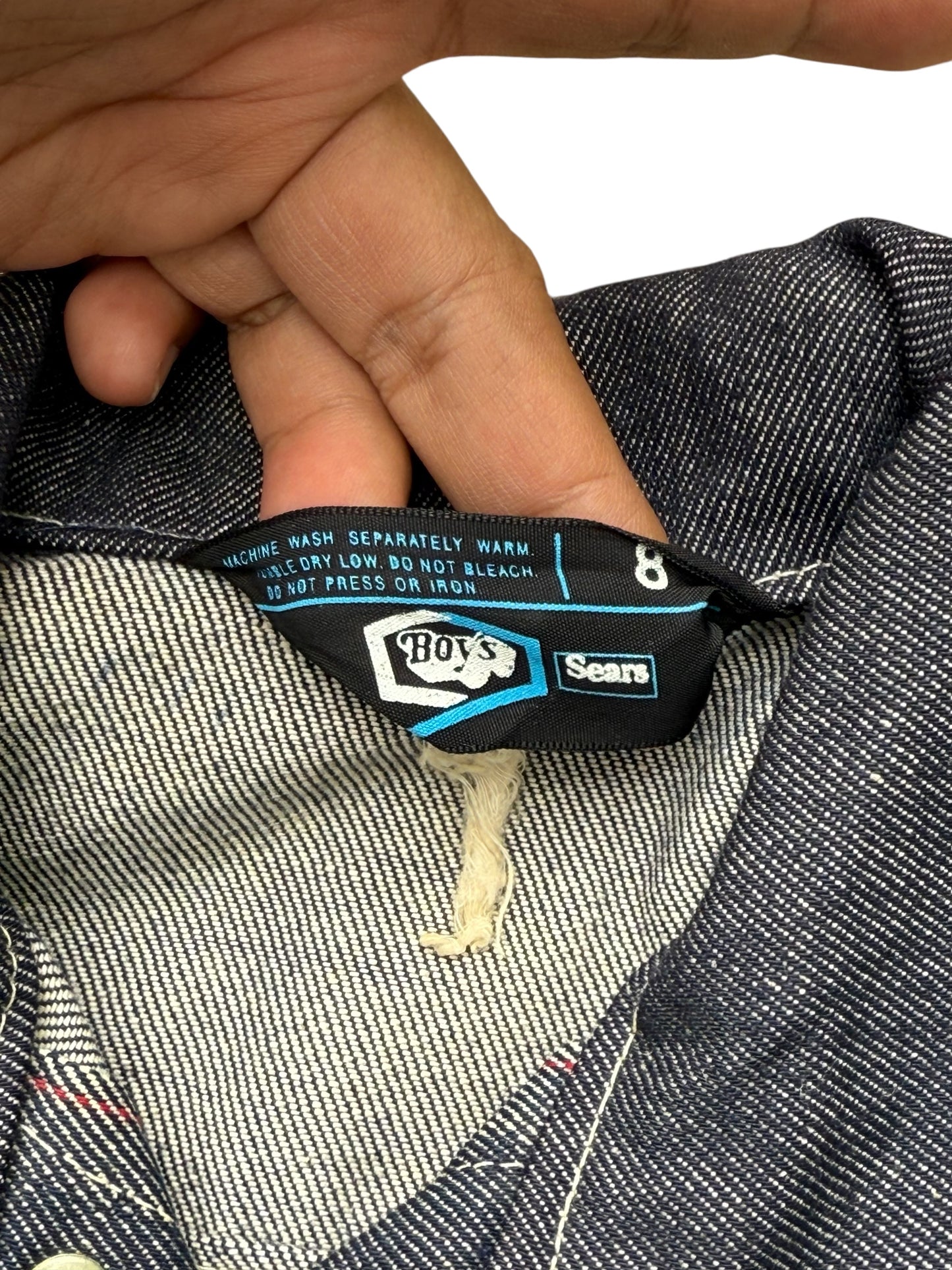 Vintage Sears Toughskins Boys Selvedge Denim Jacket Made in USA