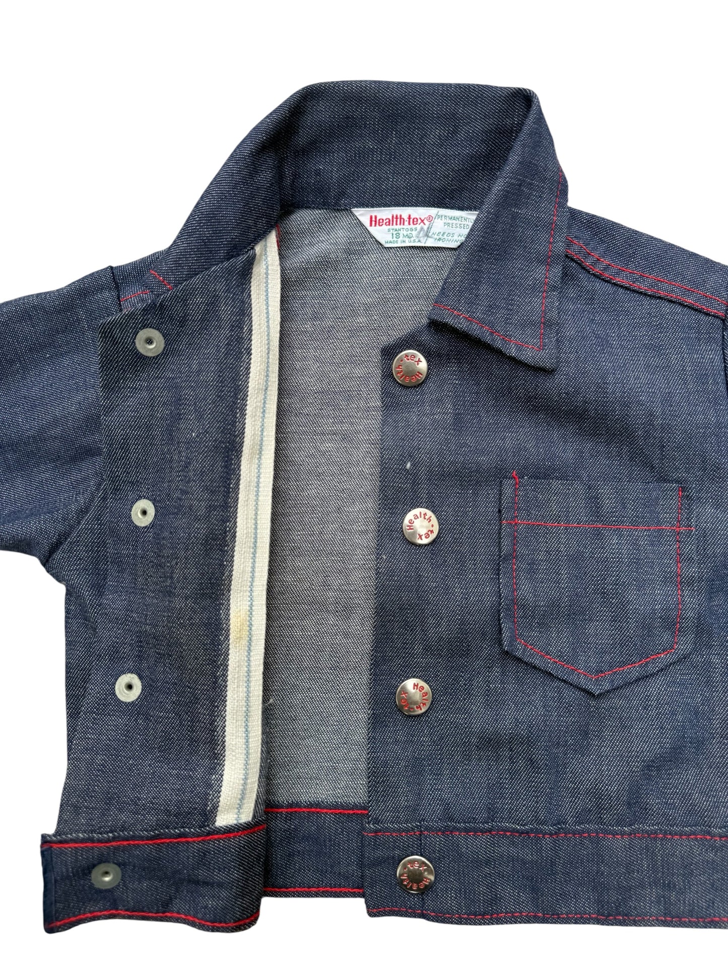Vintage Health-tex Kids Selvedge Denim Jacket Made in USA