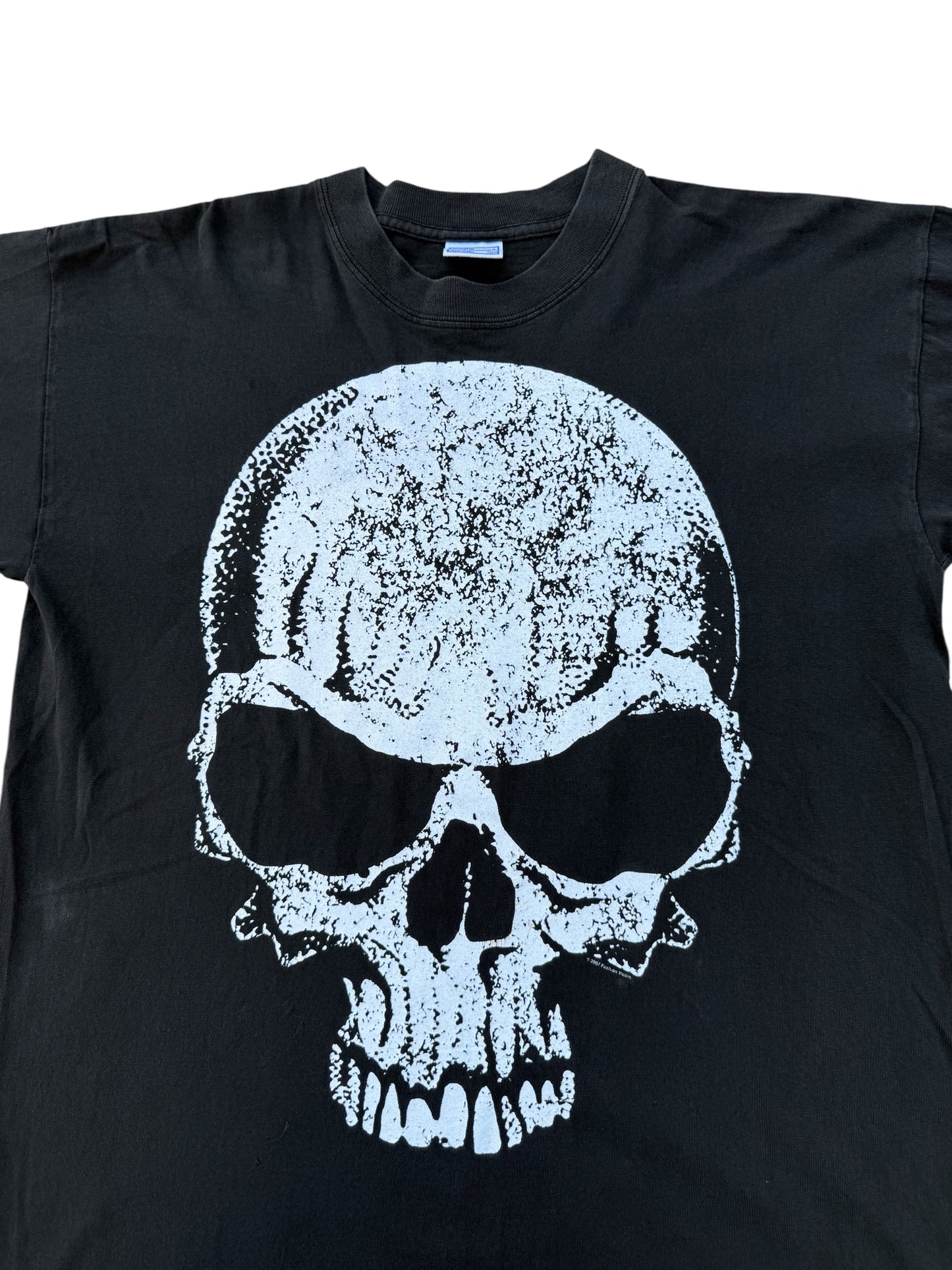 Vintage 2007 Fashion Victim Skull Graphic Tshirt Punk Biker