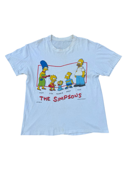 Vintage 1990 The Simpsons Family Graphic Tshirt Matt Groening Cartoon