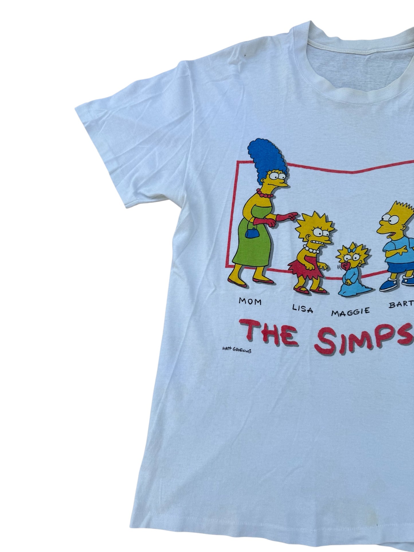 Vintage 1990 The Simpsons Family Graphic Tshirt Matt Groening Cartoon