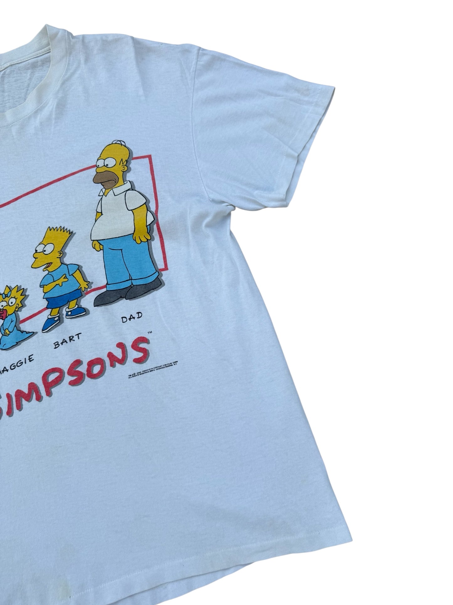 Vintage 1990 The Simpsons Family Graphic Tshirt Matt Groening Cartoon