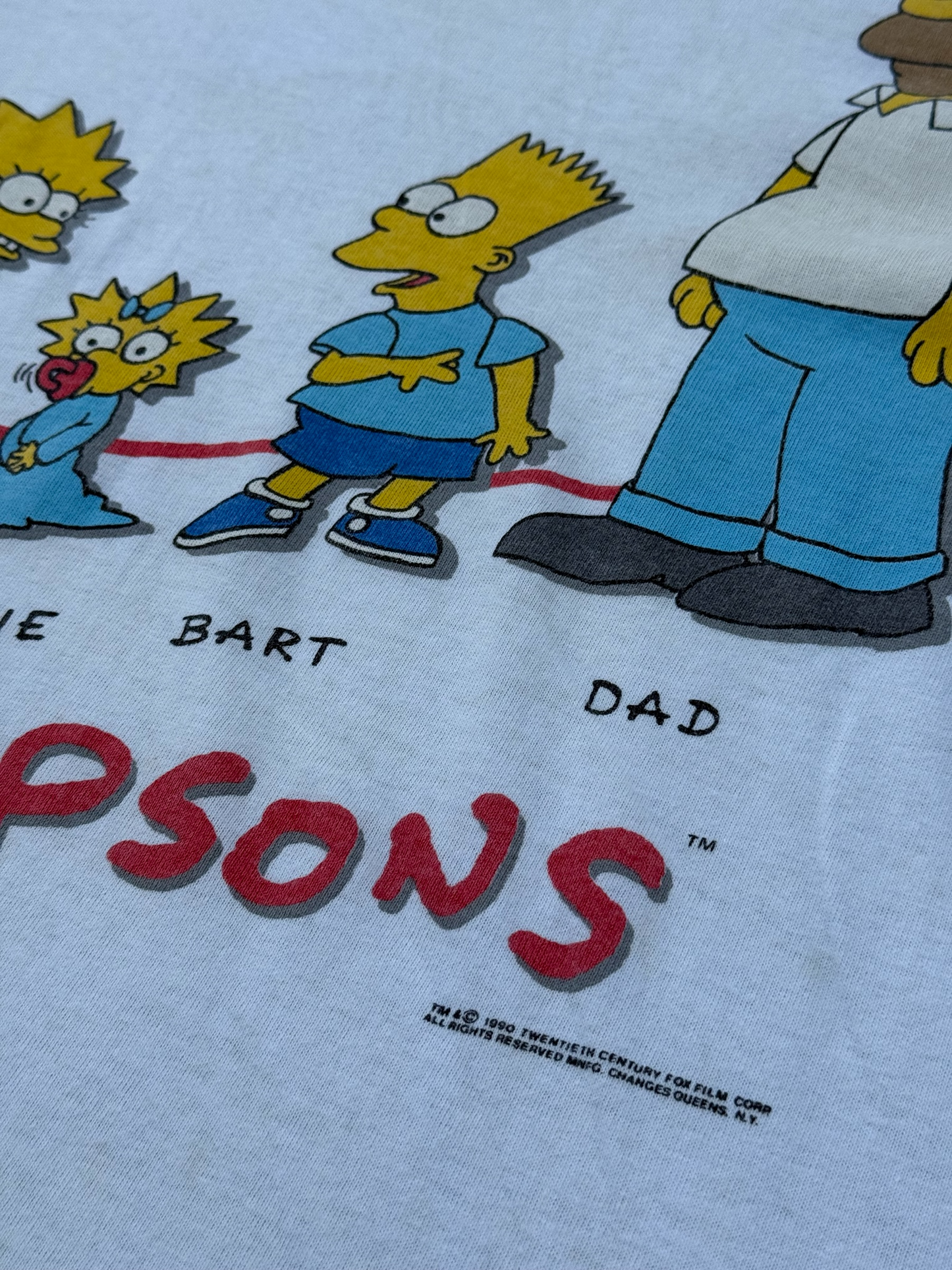 Vintage 1990 The Simpsons Family Graphic Tshirt Matt Groening Cartoon