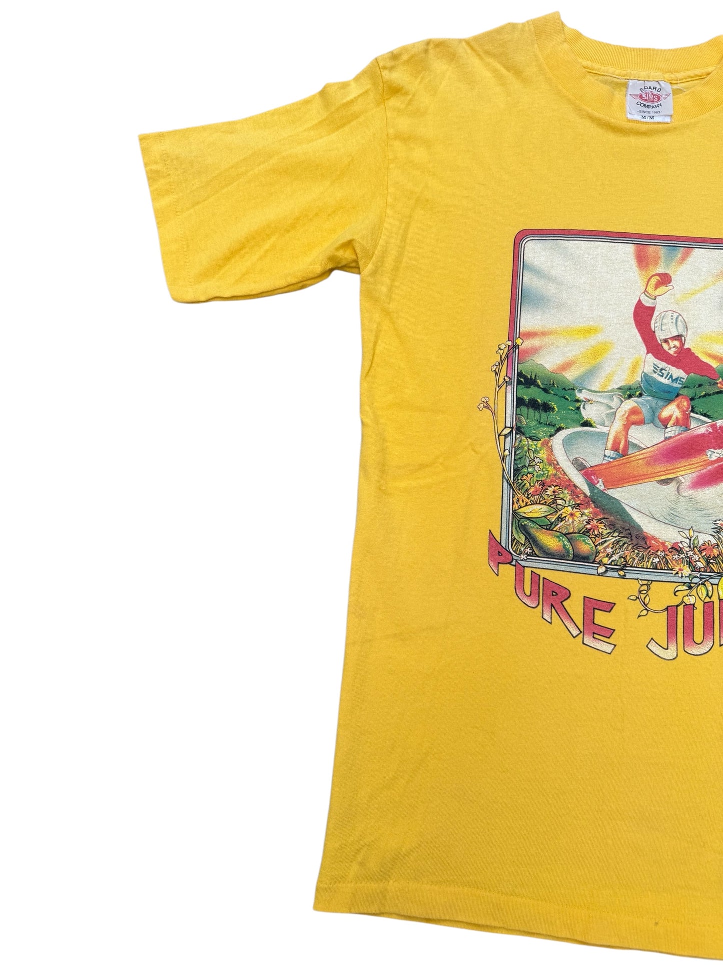 Vintage Sims Skateboards “Pure Juice” Tshirt 1970s Skate/Surf Era Made in USA